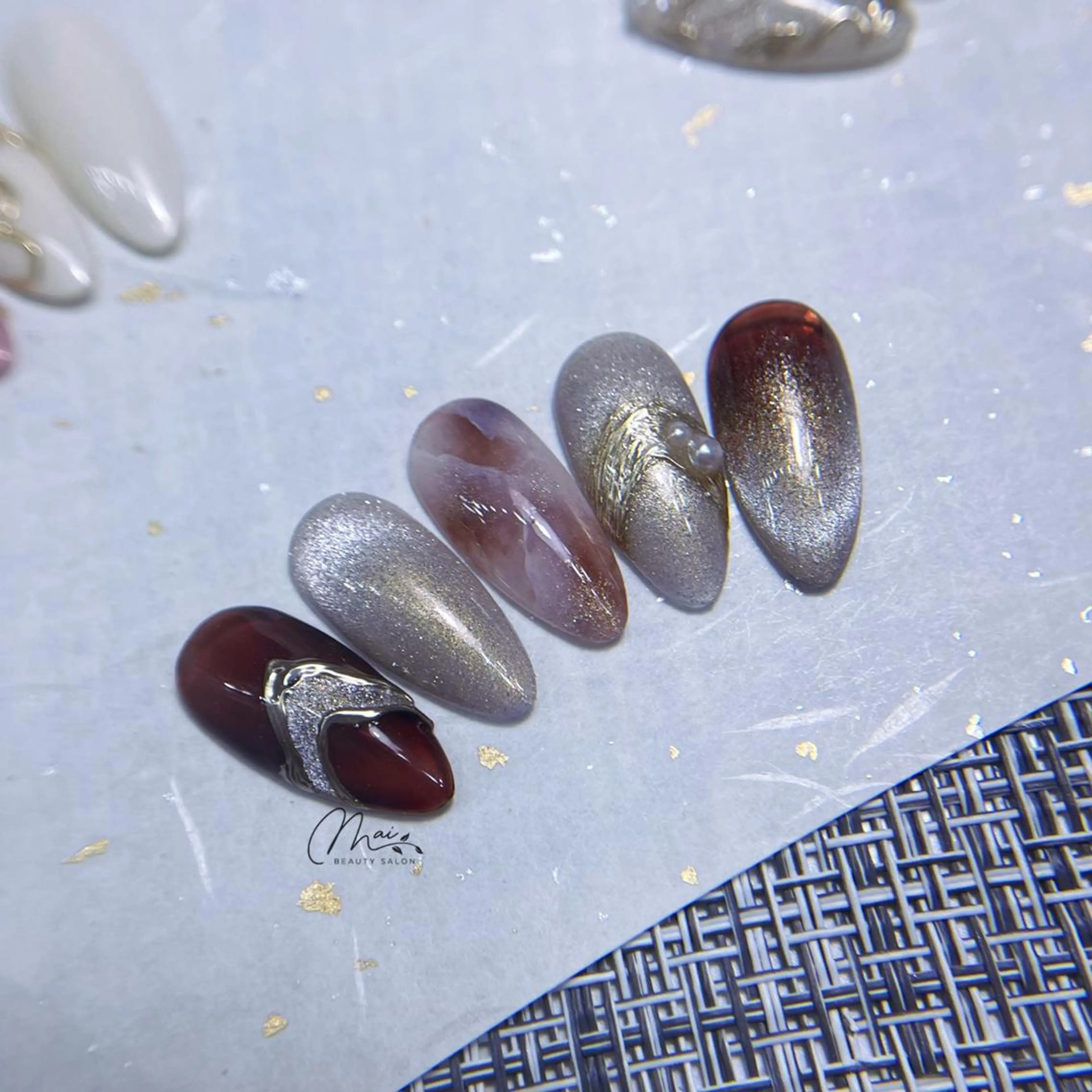 ネイル チークネイル フラッシュネイル フレンチネイル ジェルネイル 韓国ネイル ハンドネイル MaiBeauty マイ マイのネイルデザイン