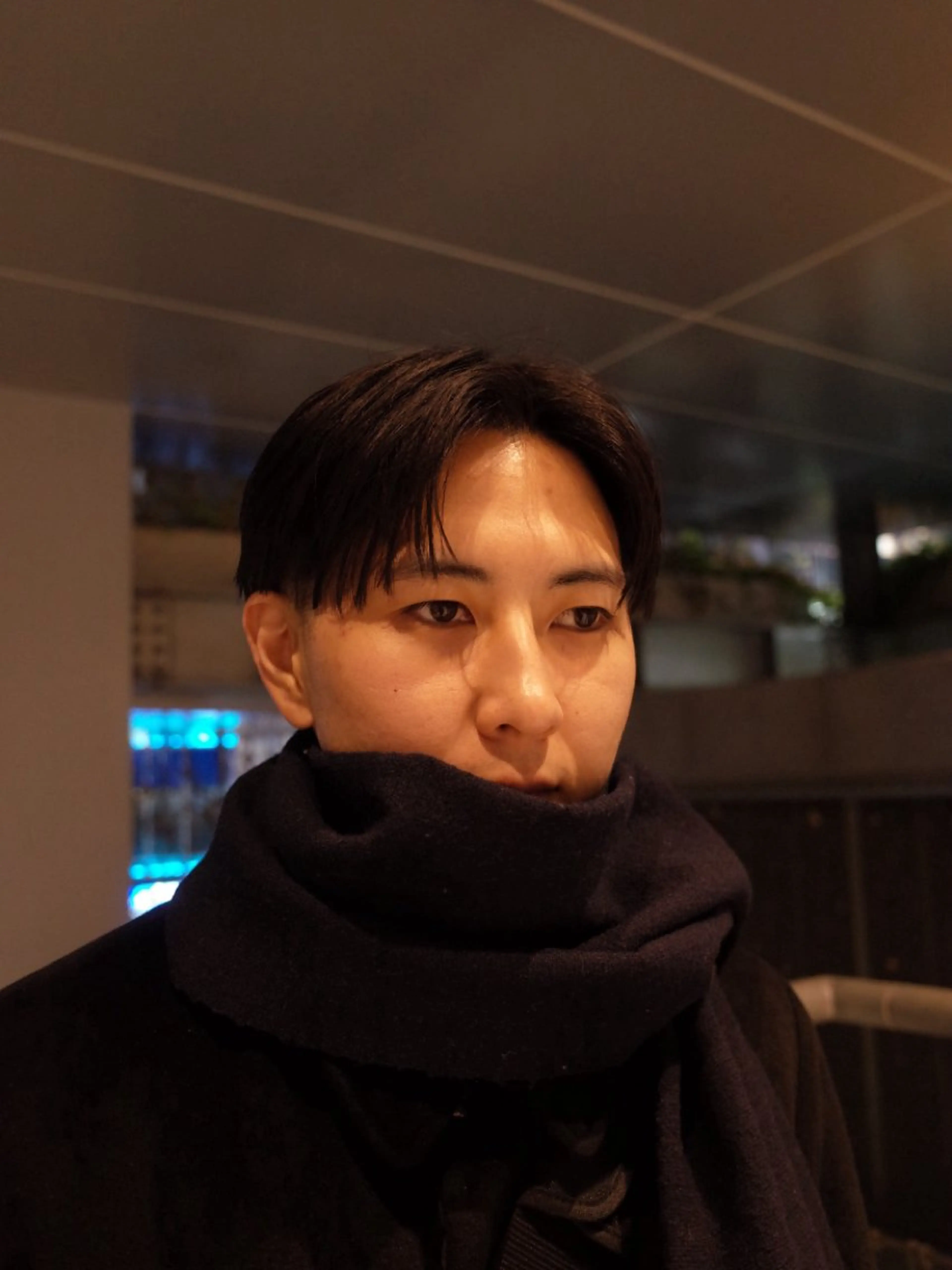 ミディアム カラー パーマ メンズ カット トリートメント ヘアセット ボブカット/ えのもとりきのヘアスタイル