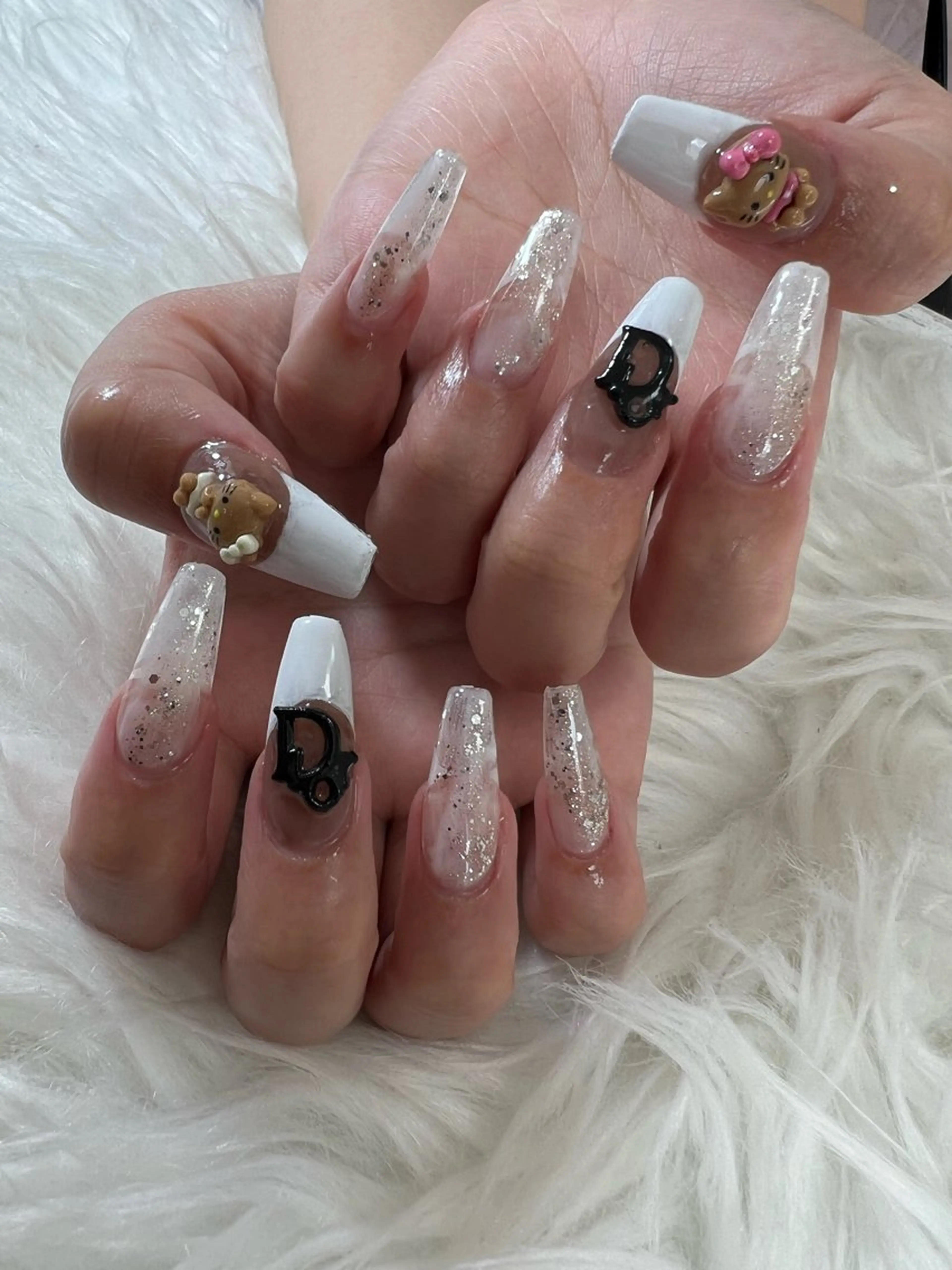 ネイル クリアネイル フレンチネイル 大理石ネイル(マーブル) Ruana Nailのネイルデザイン