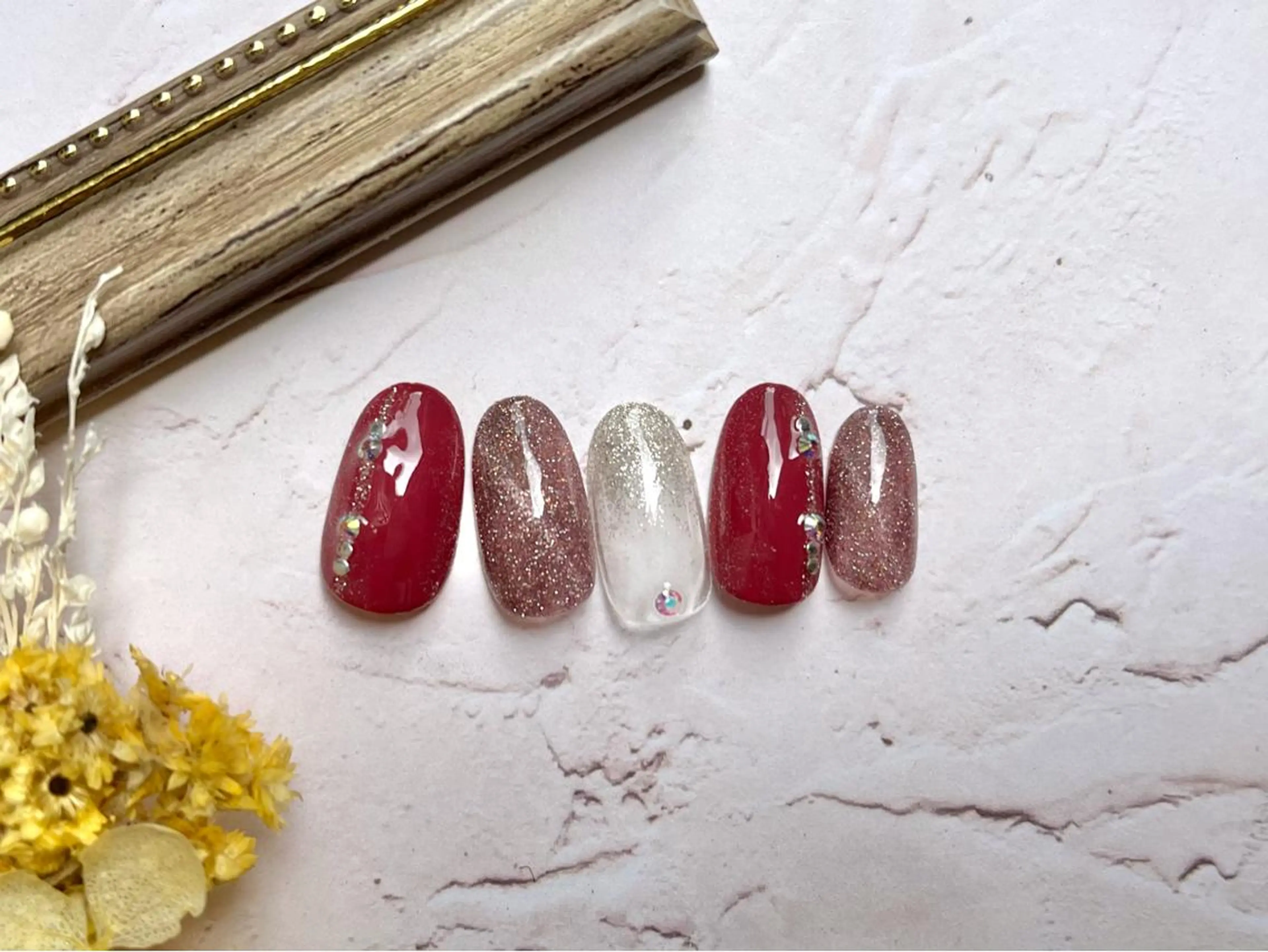 ネイル ハンドネイル ネイルPetit Ribbonのネイルデザイン