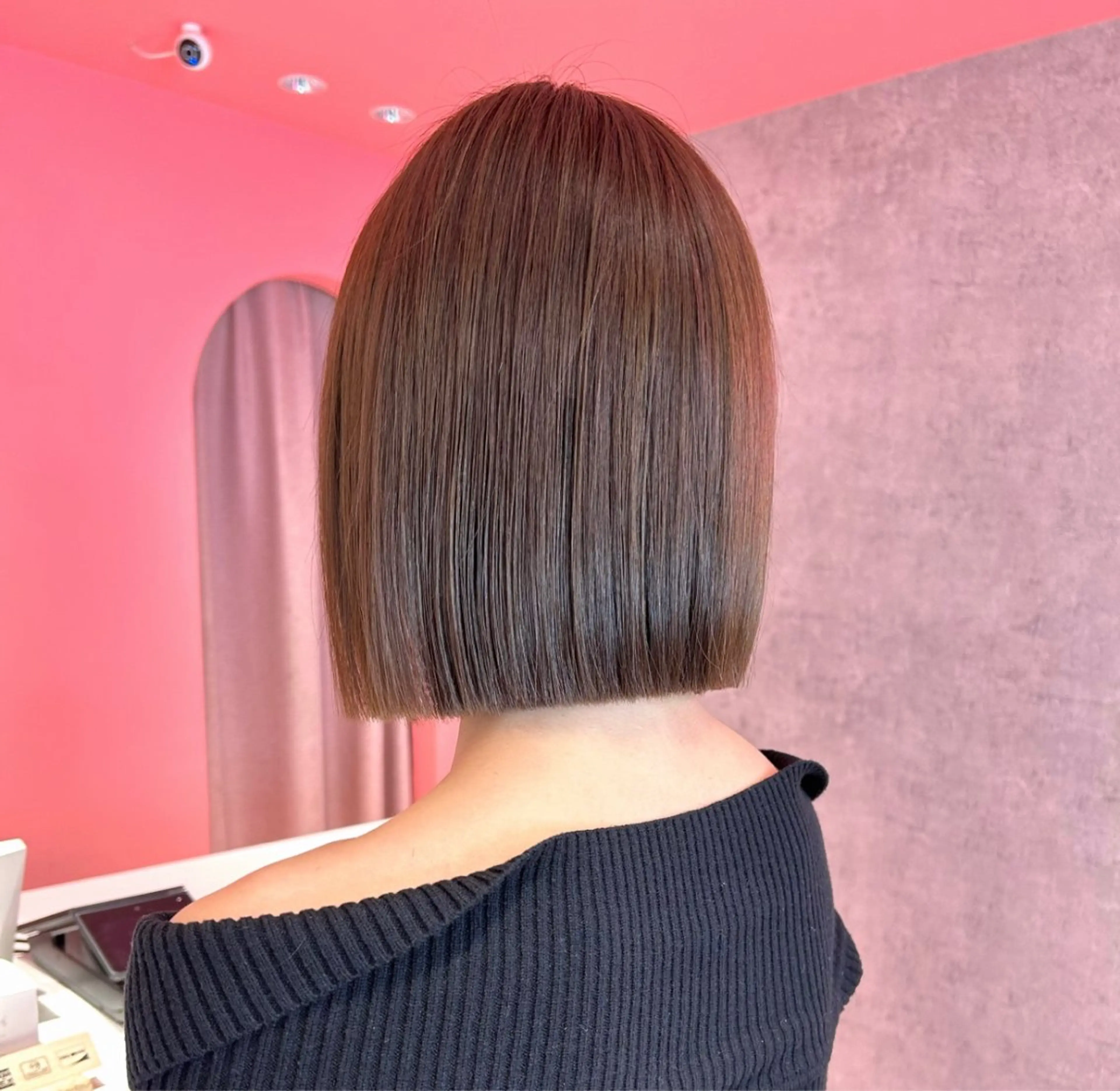 ショート カット 縮毛矯正 トリートメント 莉乃/縮毛矯正/髪質 改善/艶カラーのヘアスタイル