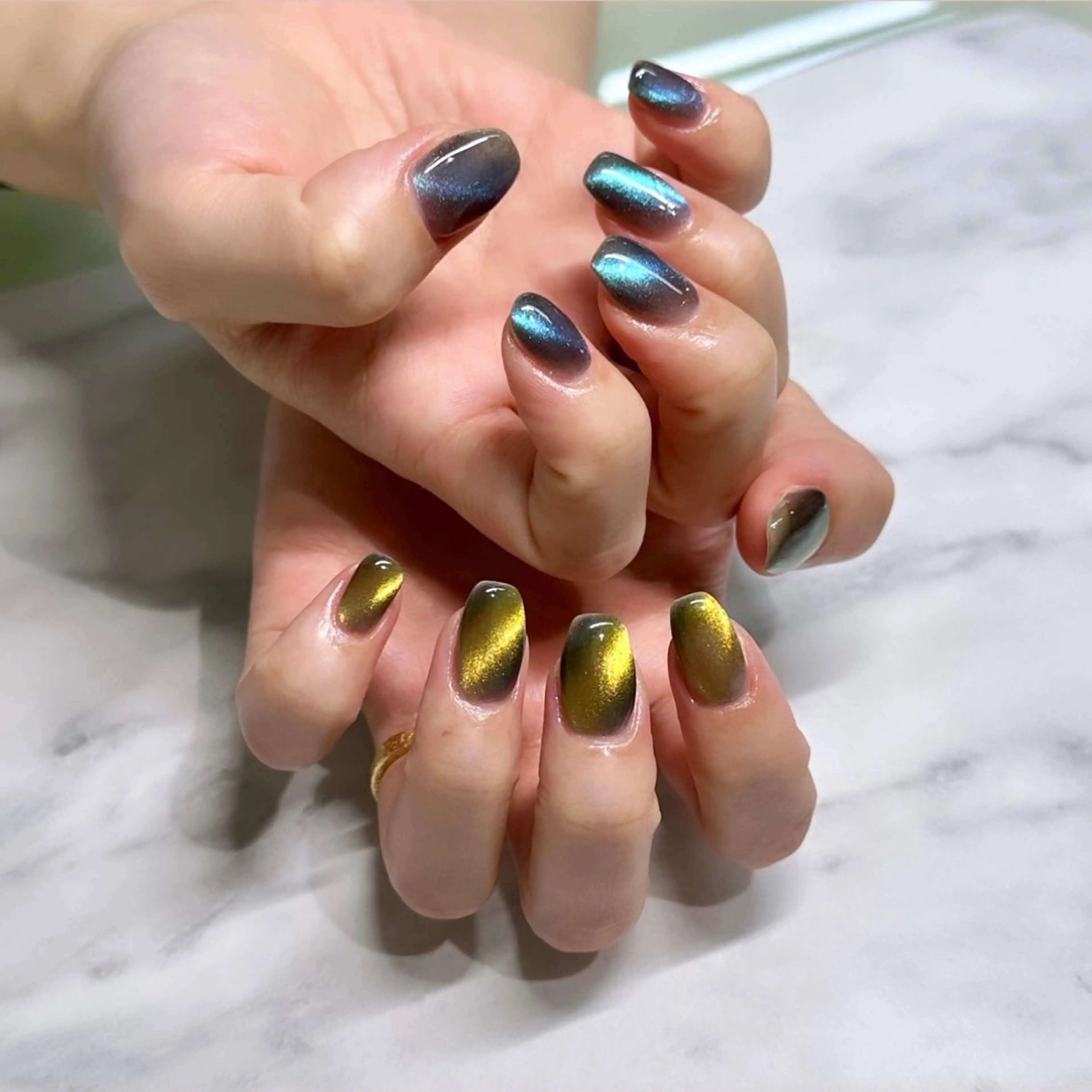 ネイル マグネットネイル ハンドネイル Bianca浦和西口 Takenouchiのネイルデザイン