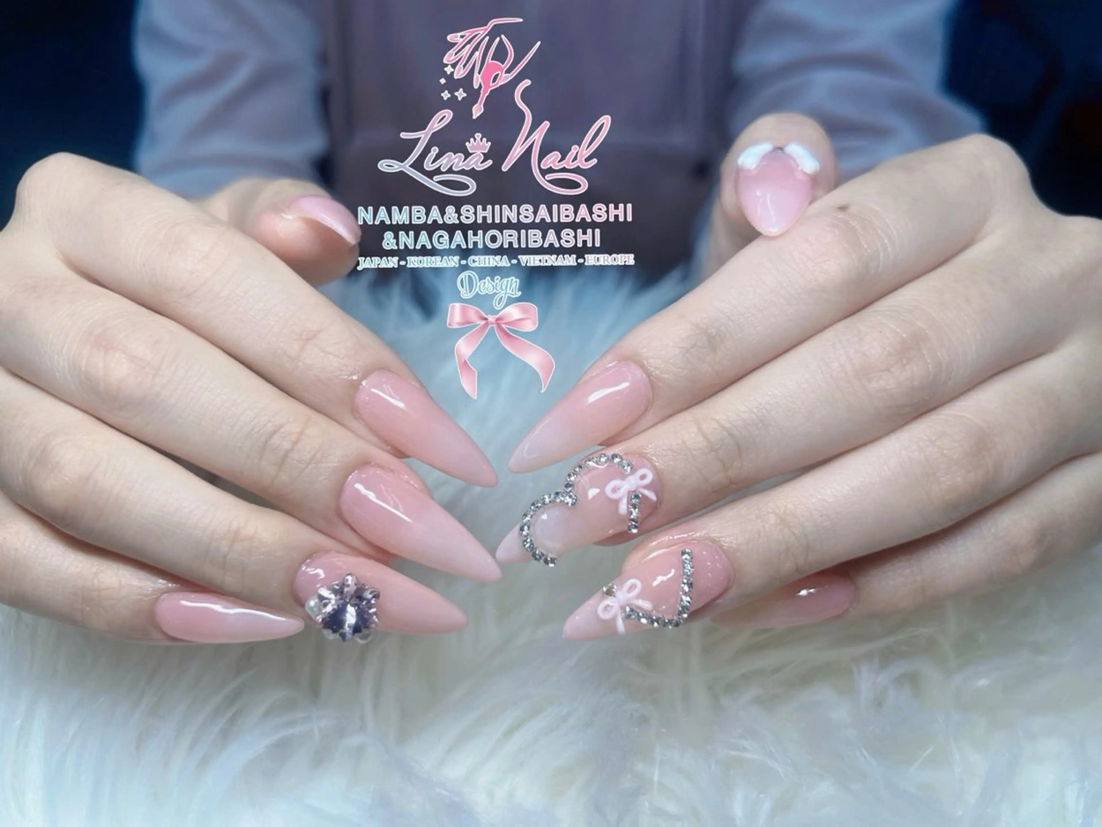 ネイル チークネイル 桜ネイル フラッシュネイル フットネイル ジェルネイル ハンドネイル ７９LINA NAIL 心斎橋店所属・リナネイル アメ村心斎橋店のネイルデザイン