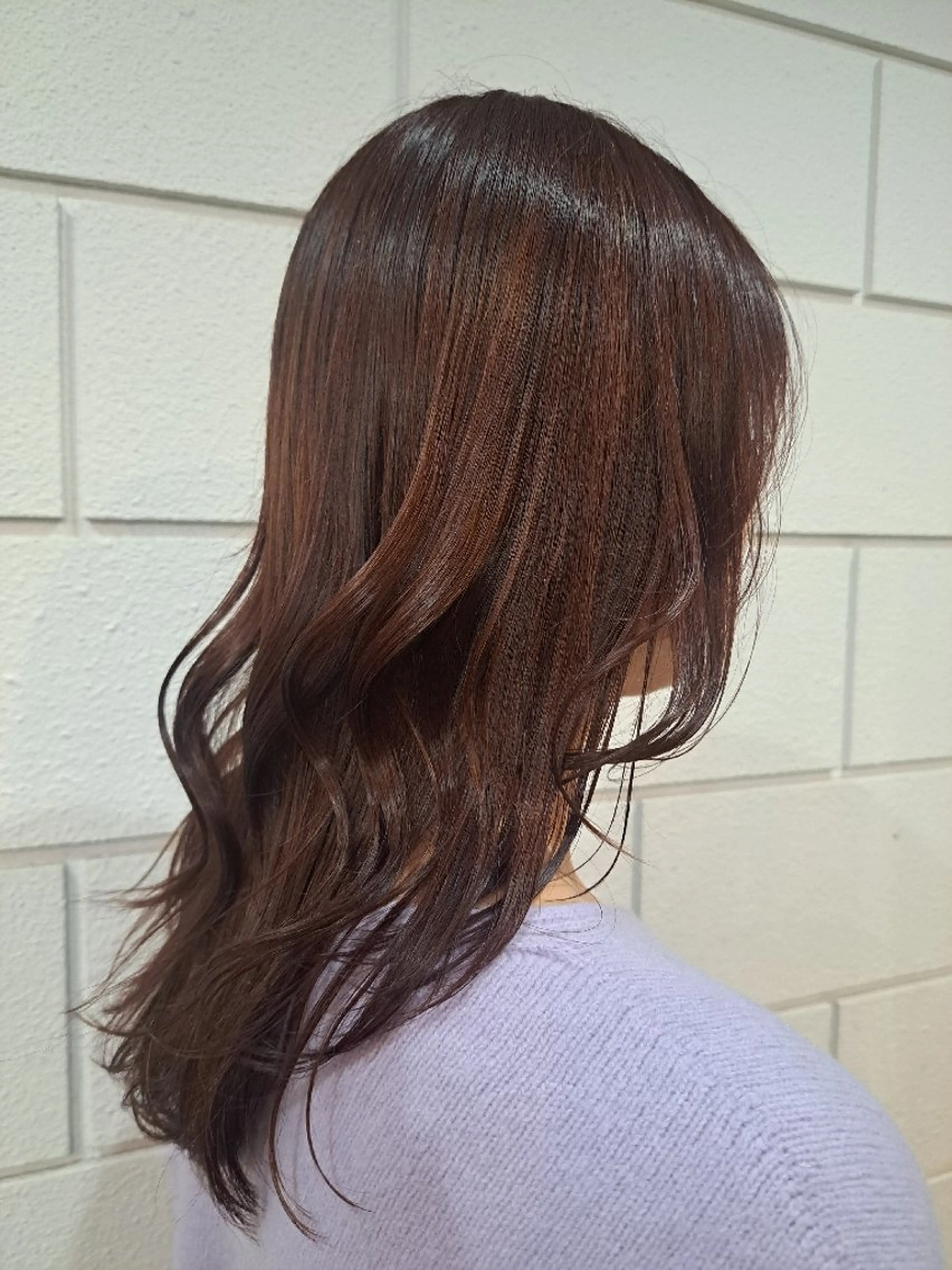 ロング カラー ブラウンカラー ピンクカラー ピンクブラウン ヘアカラー ARUGO所属・松島 冬浬のヘアスタイル