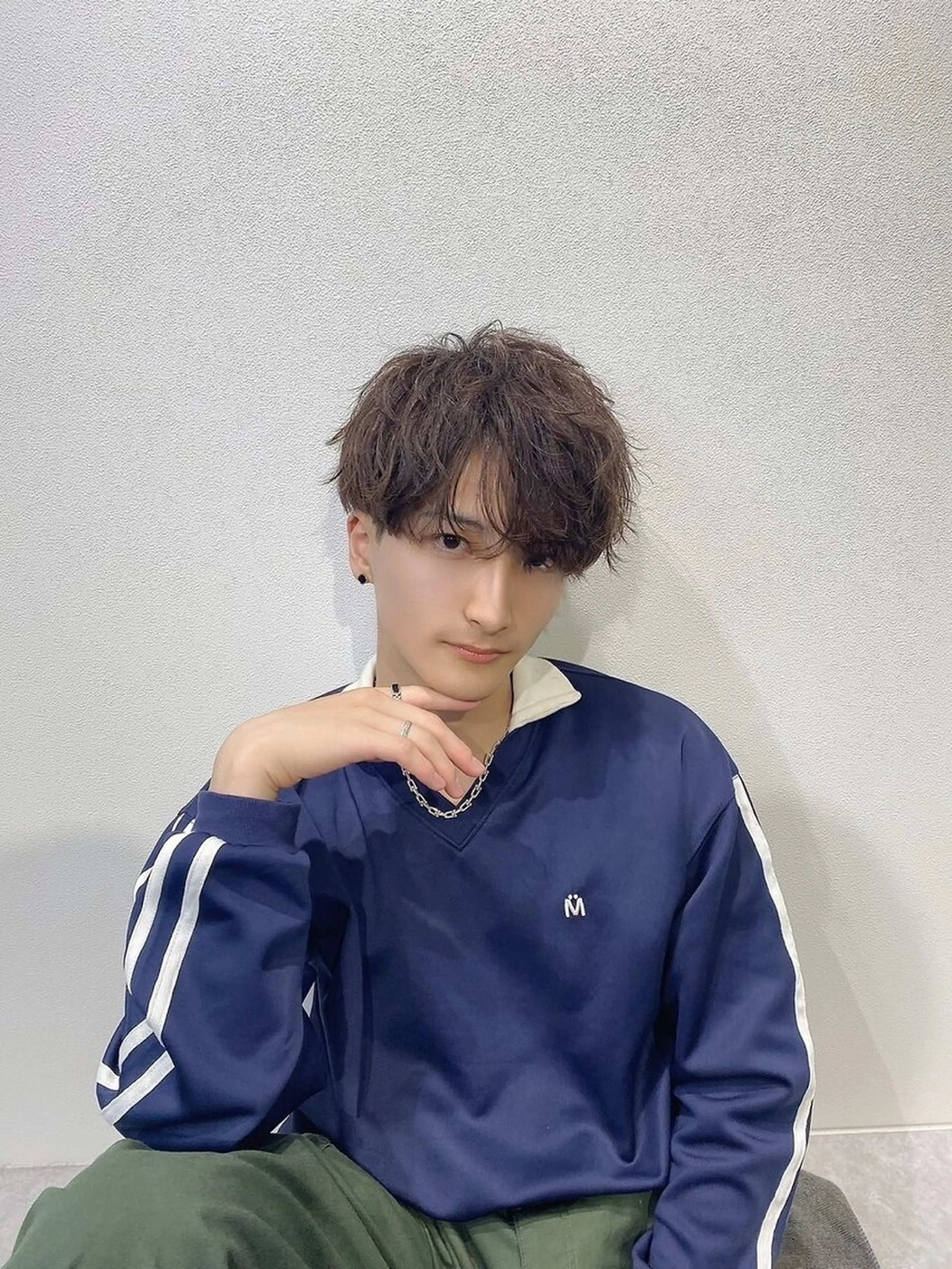 メンズ センターパート ダウンパーマ フェードカット フェザーパーマ カルマパーマ カット パーマ MEN’SsalonHYPE所属・メンズカット/布施/ 秋山　涼のヘアスタイル