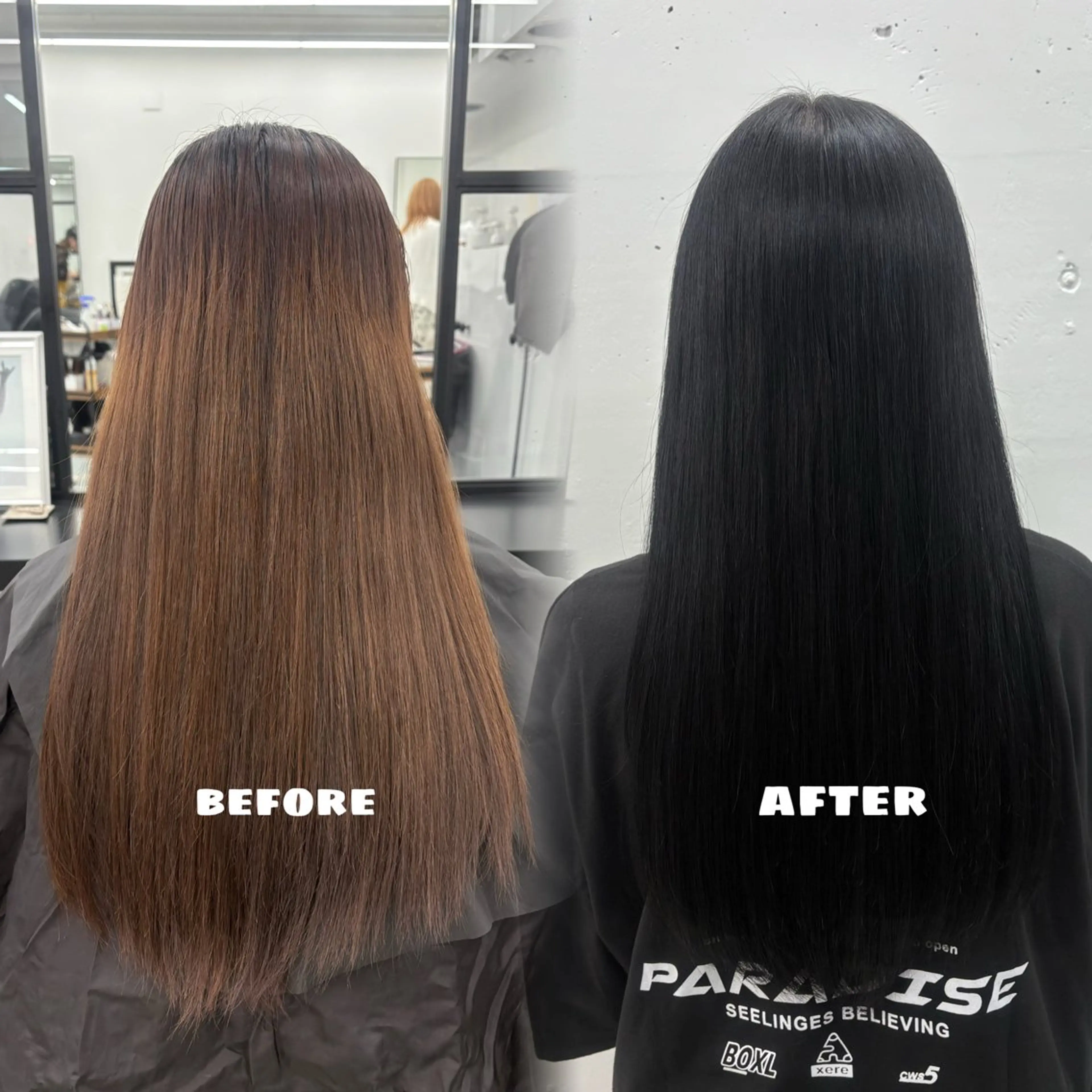 ロング カラー 黒髪 ブリーチ ブルーカラー ブルーブラック 透明感カラー 🌟ゆりあ🌟 JILLSTUDIOのヘアスタイル