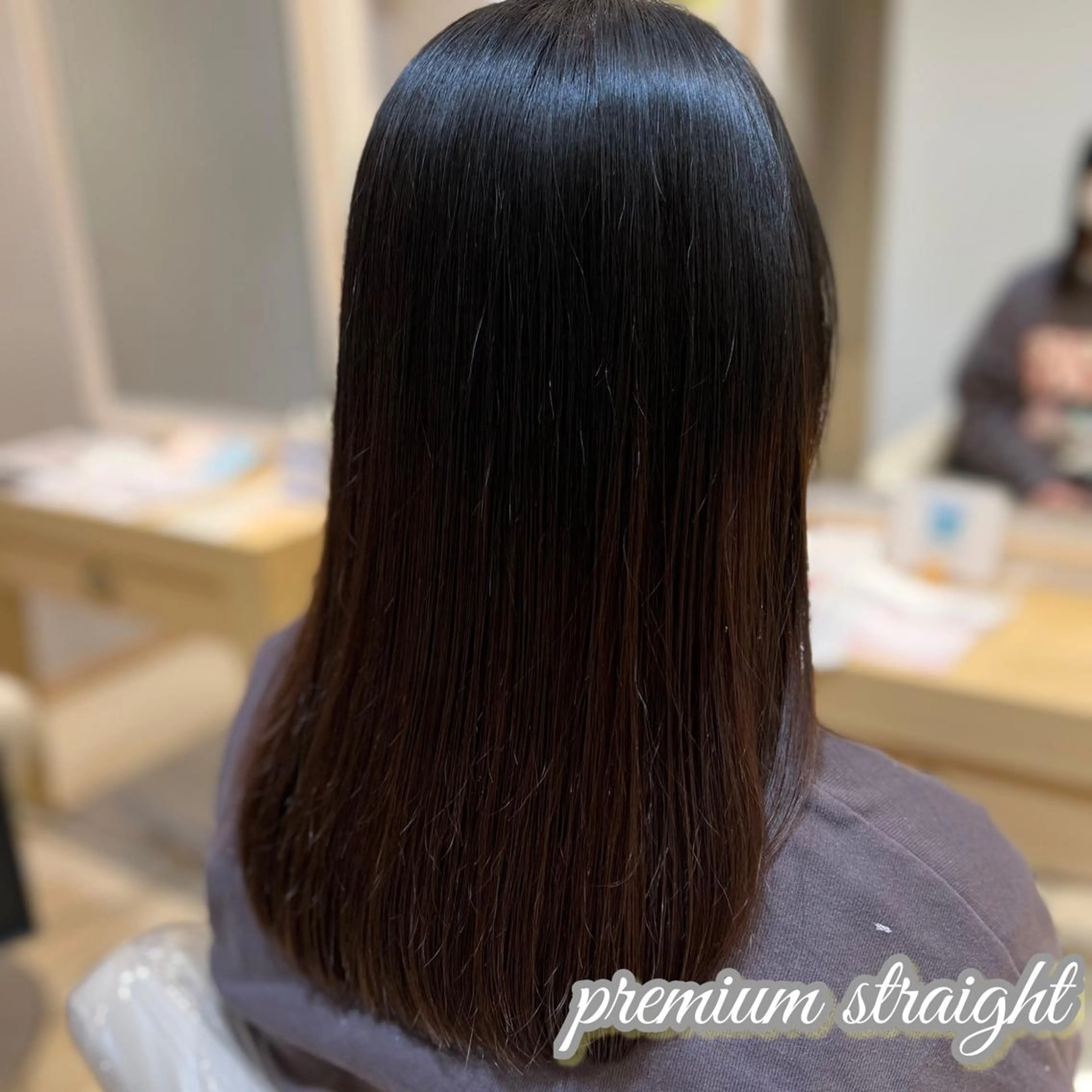 セミロング 縮毛矯正 Ash宮前平店 鈴木和也のヘアスタイル