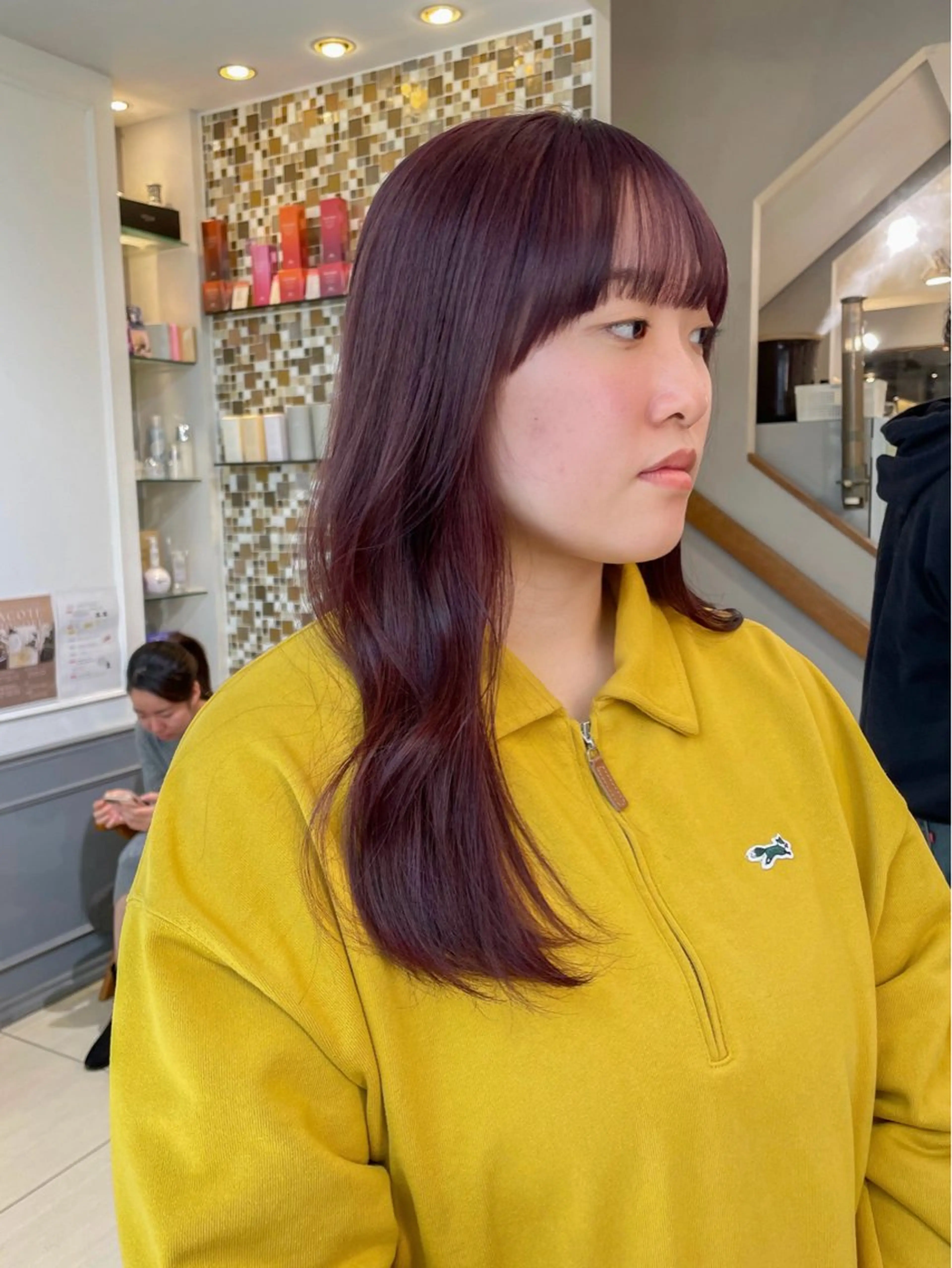 ロング カラー ブリーチ カット ヘアカラー トリートメント ボブ ブリーチ/miinaのヘアスタイル