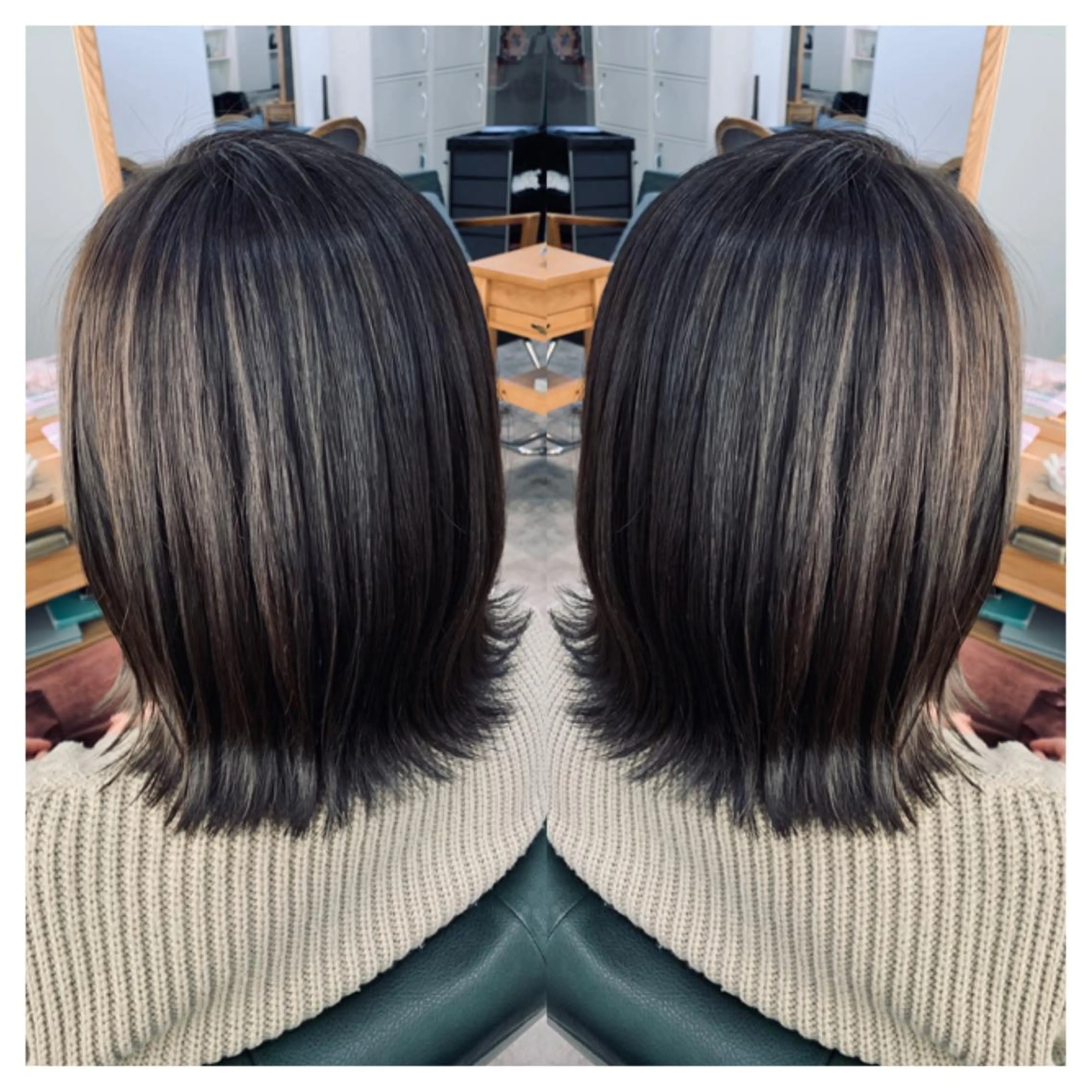 ミディアム カラー 村山 茉衣のヘアスタイル