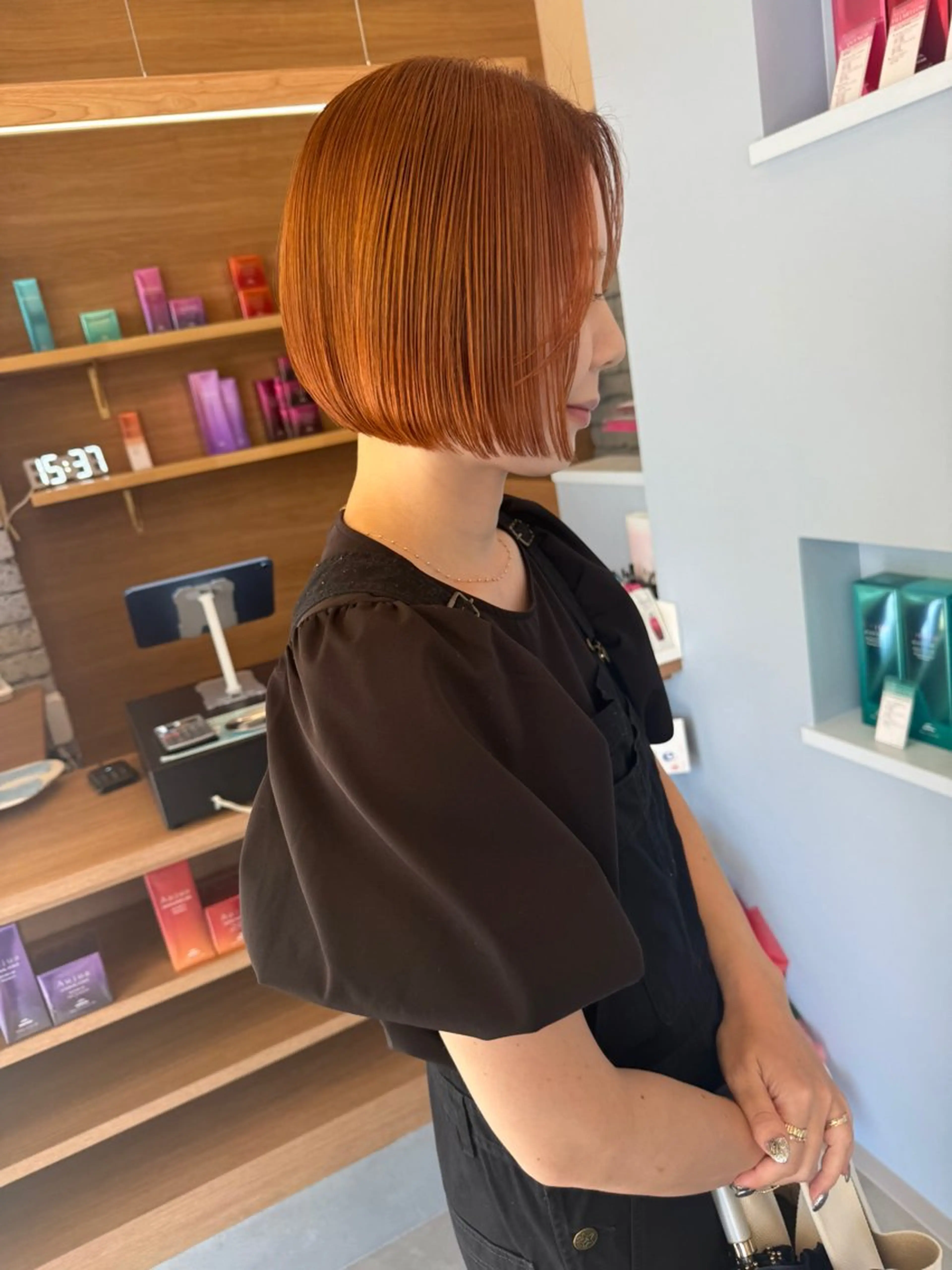 ショート ショートボブ ボブレイヤー ボブ 髪質改善 韓国風ヘア ヘアカラー suii..hair designのヘアスタイル