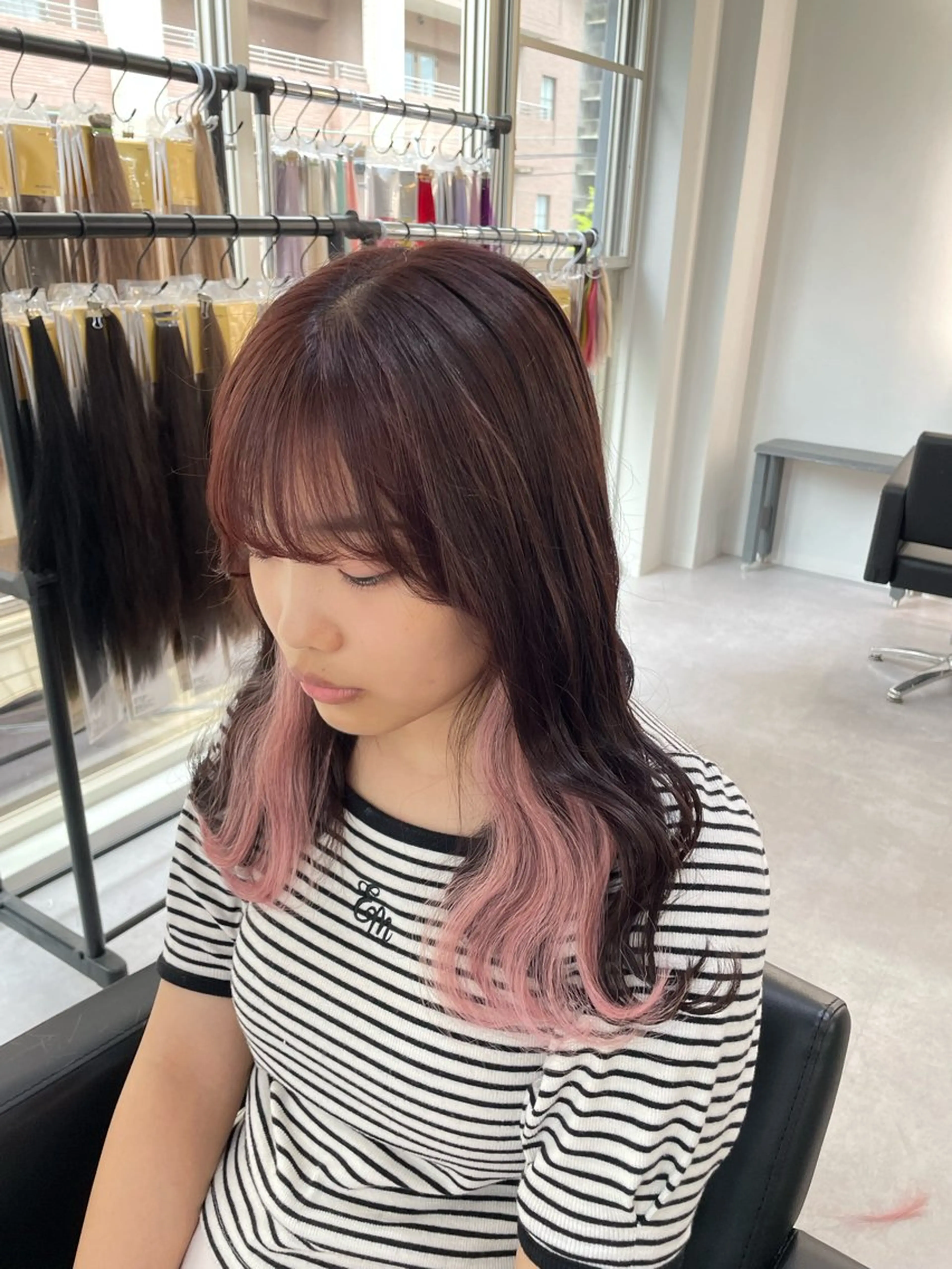 ロング カラー ヘアアレンジ エクステ Cielro【 シェイロ 】所属・Cielro/ダブル カラー/西田咲希のヘアスタイル