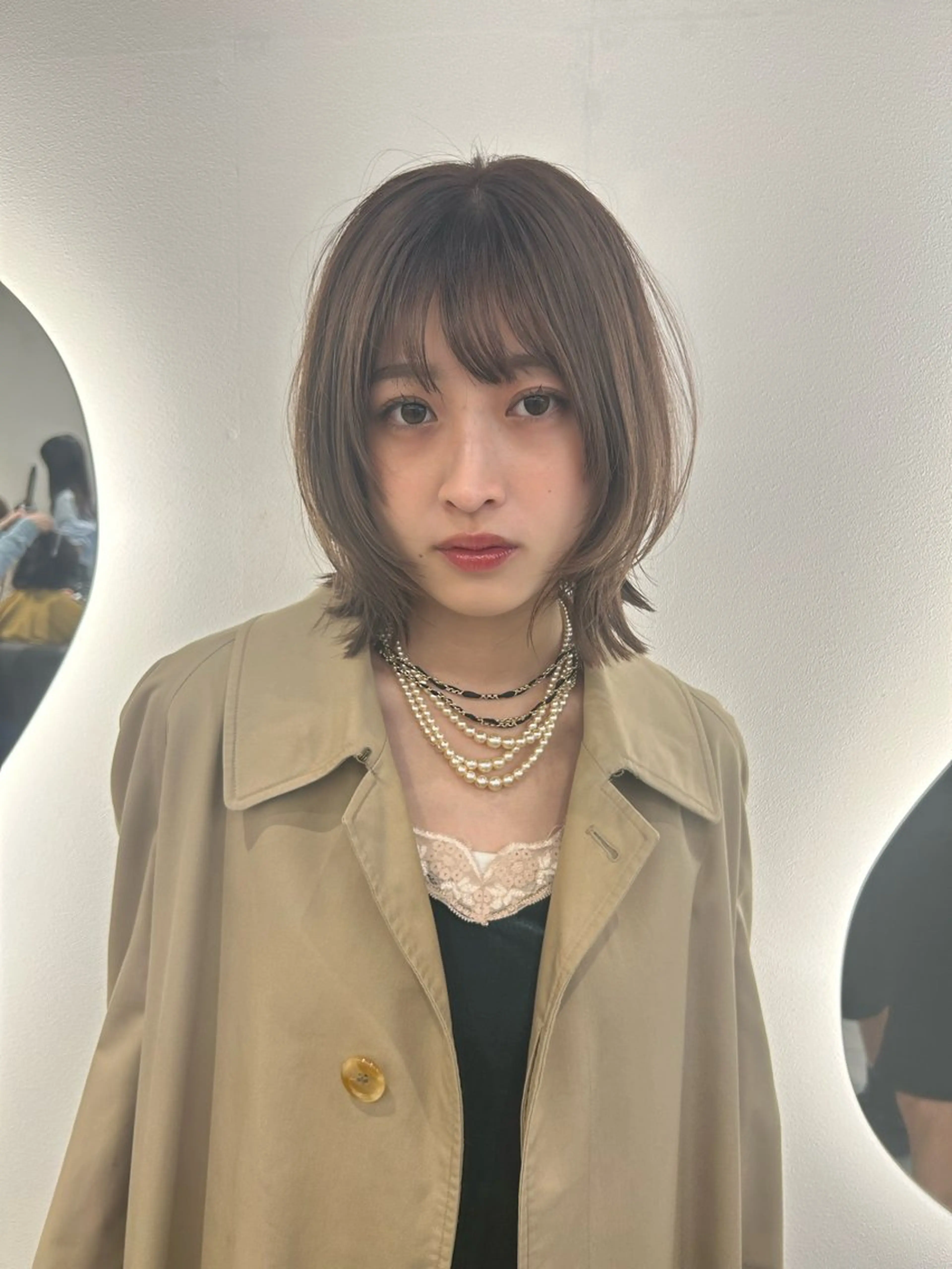 ミディアム おしゃれボブ/暖色 カラー🧶いろはのヘアスタイル