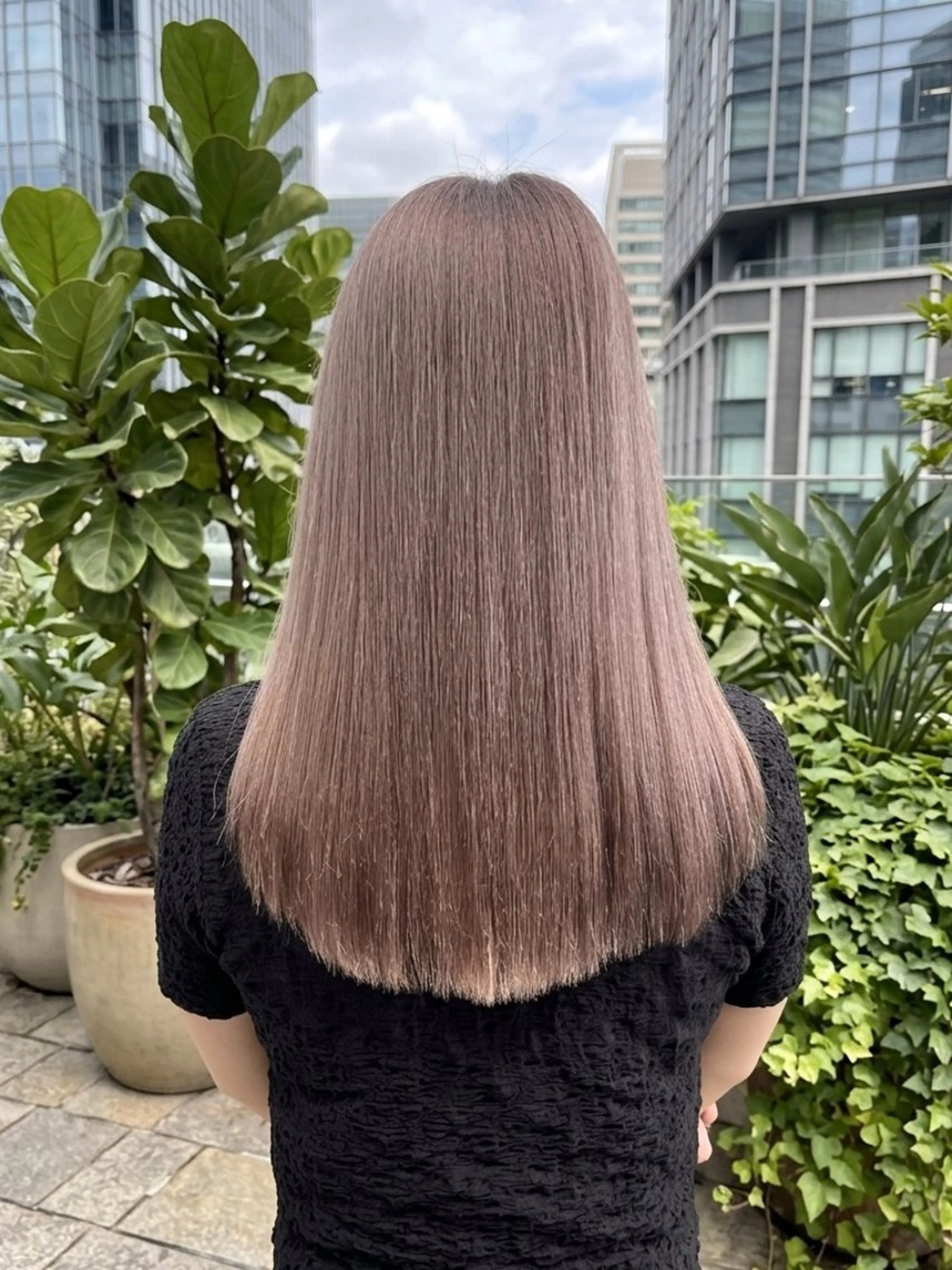 〔🌿たまにはイメチェン🌿贅沢メニュー！〕　　　　　カット&ケアブリーチ&ワンカラー& ナノスチームトリートメントの写真