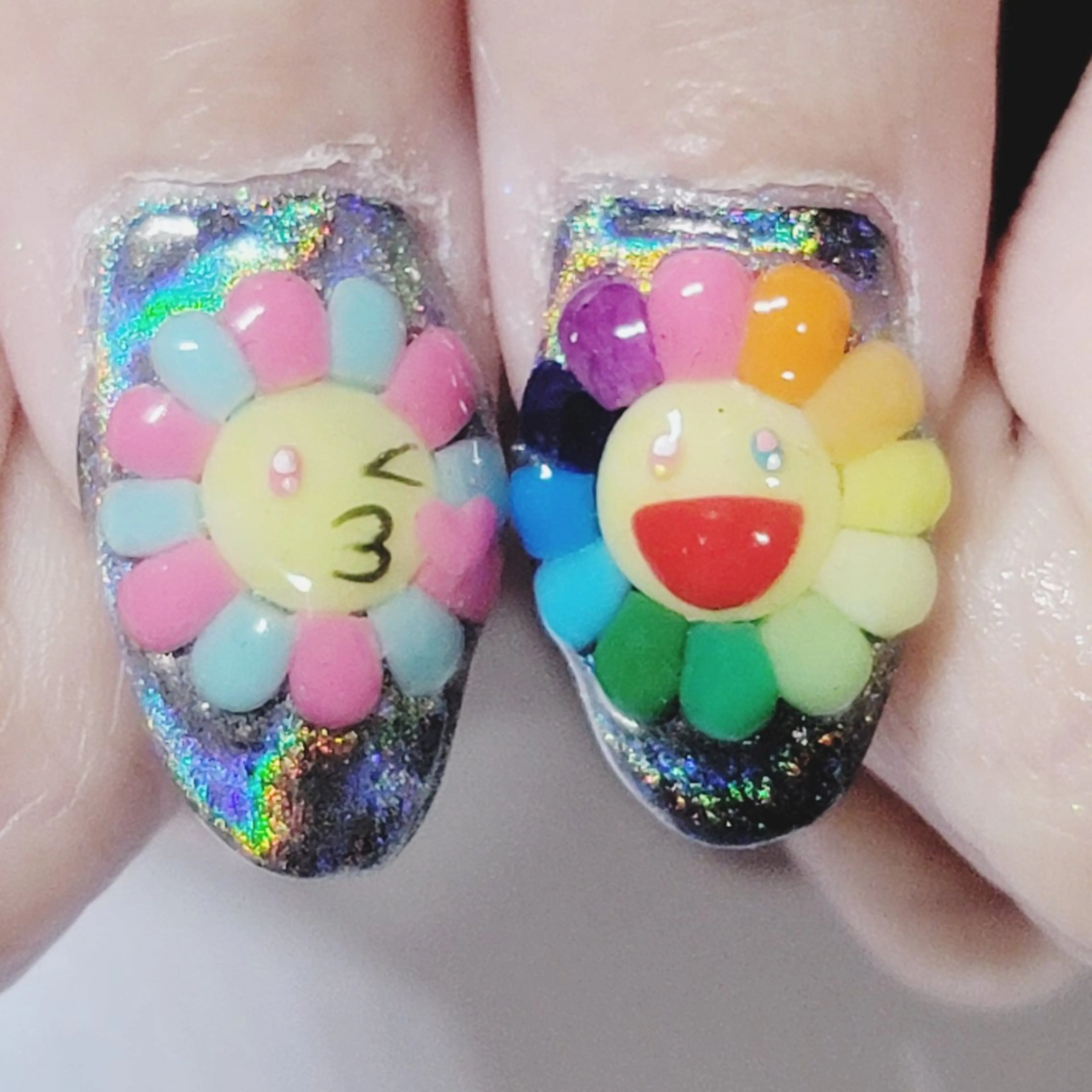 ネイル アートネイル ラメ(グリッター) ハンドネイル よしだ ひろきのネイルデザイン