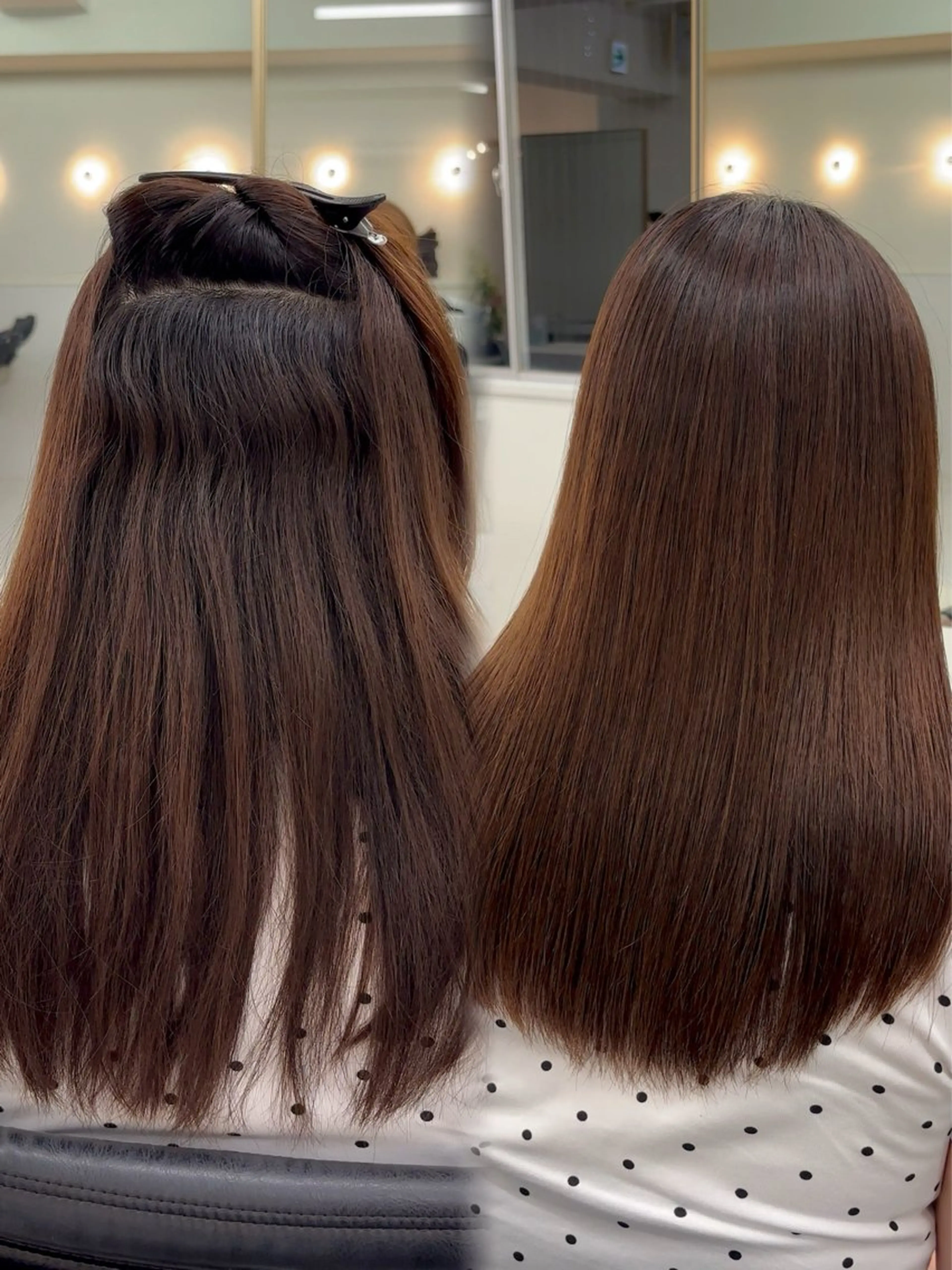 ミディアム 縮毛矯正 縮毛矯正 トリートメント ✨髪質改善×レイヤー ボブカットきり✨のヘアスタイル