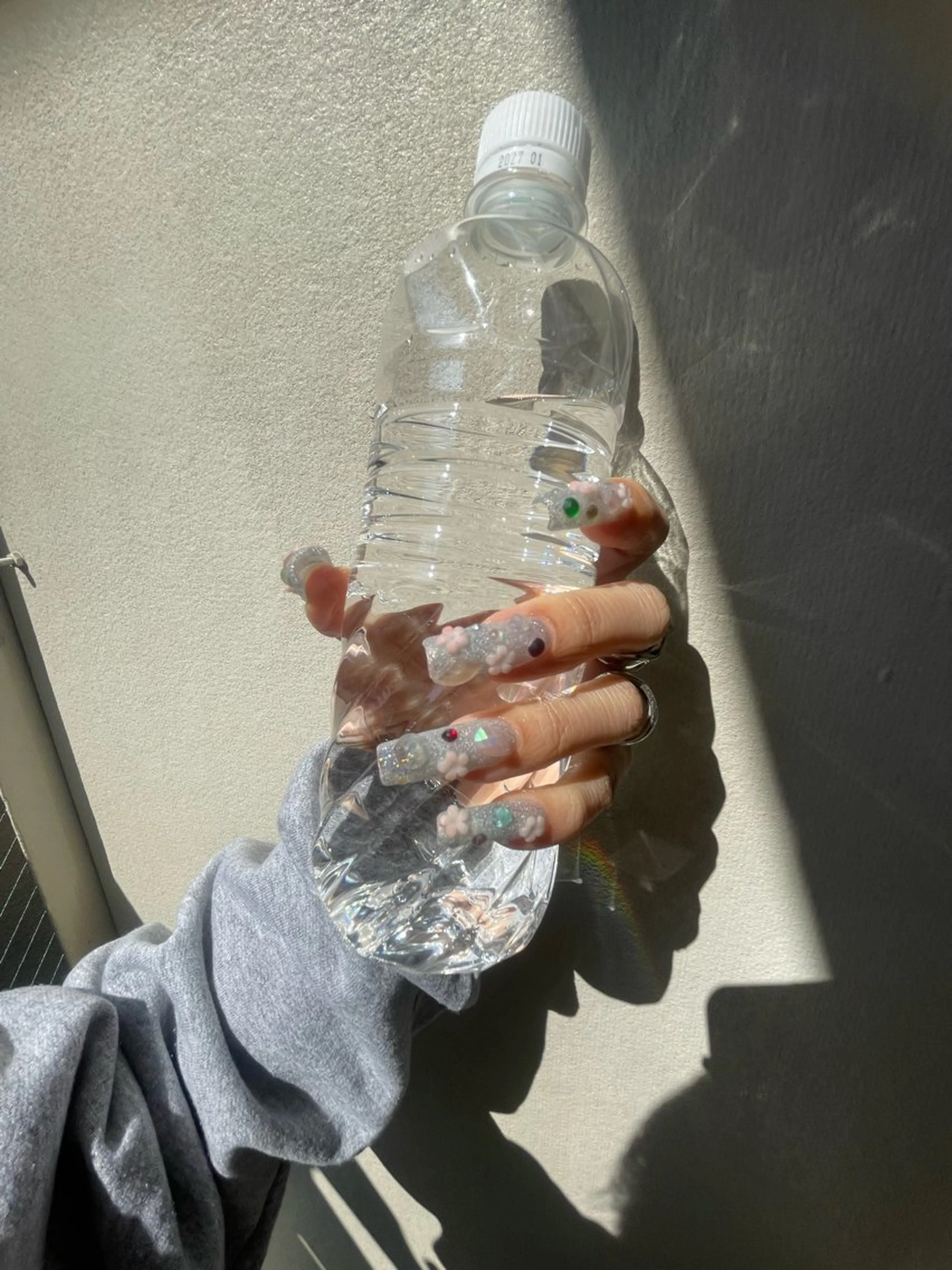 ネイル アートネイル 桜ネイル ロングネイル 春ネイル ハンドネイル posa nail モエミのネイルデザイン