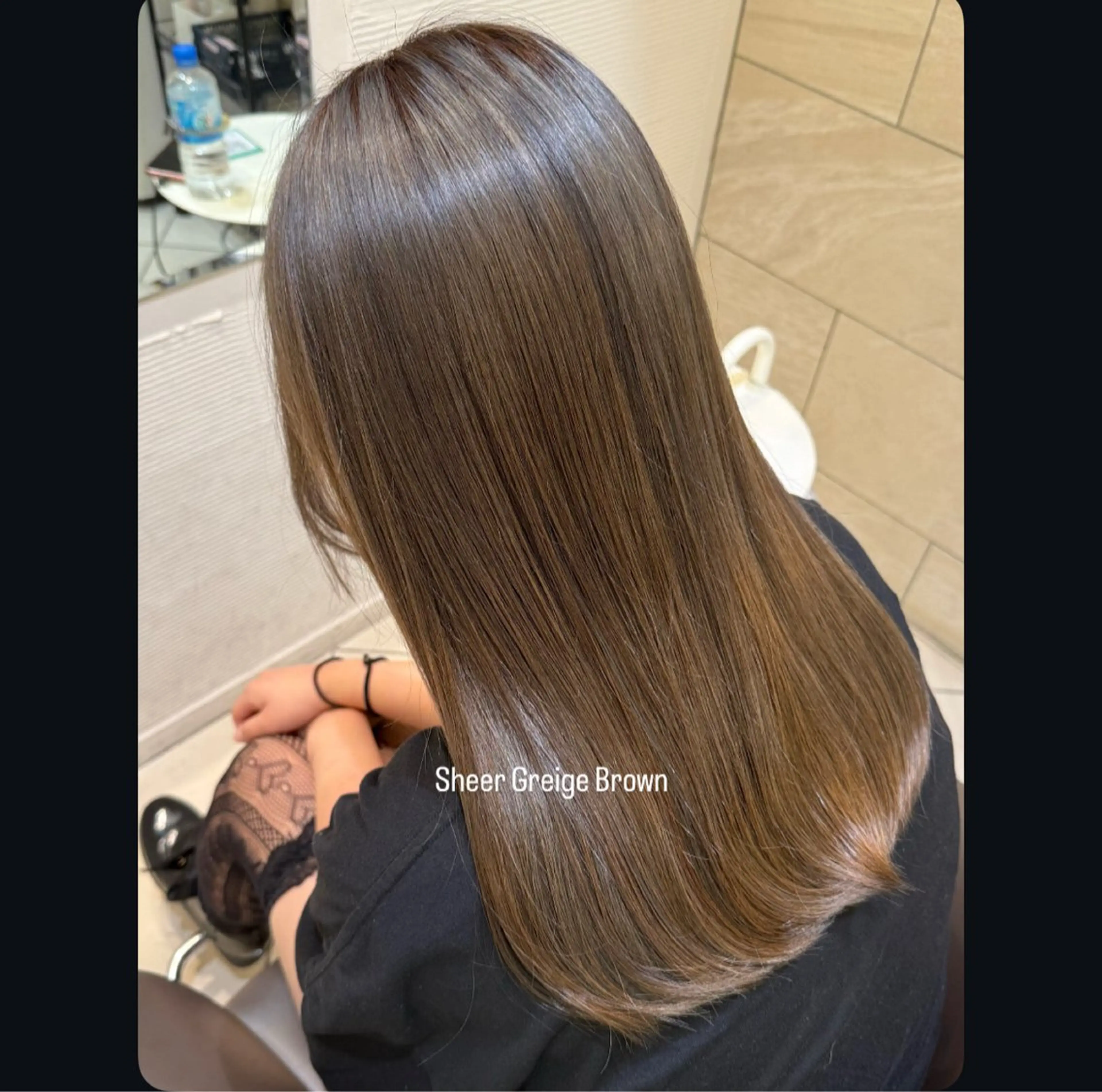 ミディアム カラー ブラウンカラー グレージュ オレンジ シアーグレージュ ブリーチ 縮毛/あすか🐯のヘアスタイル