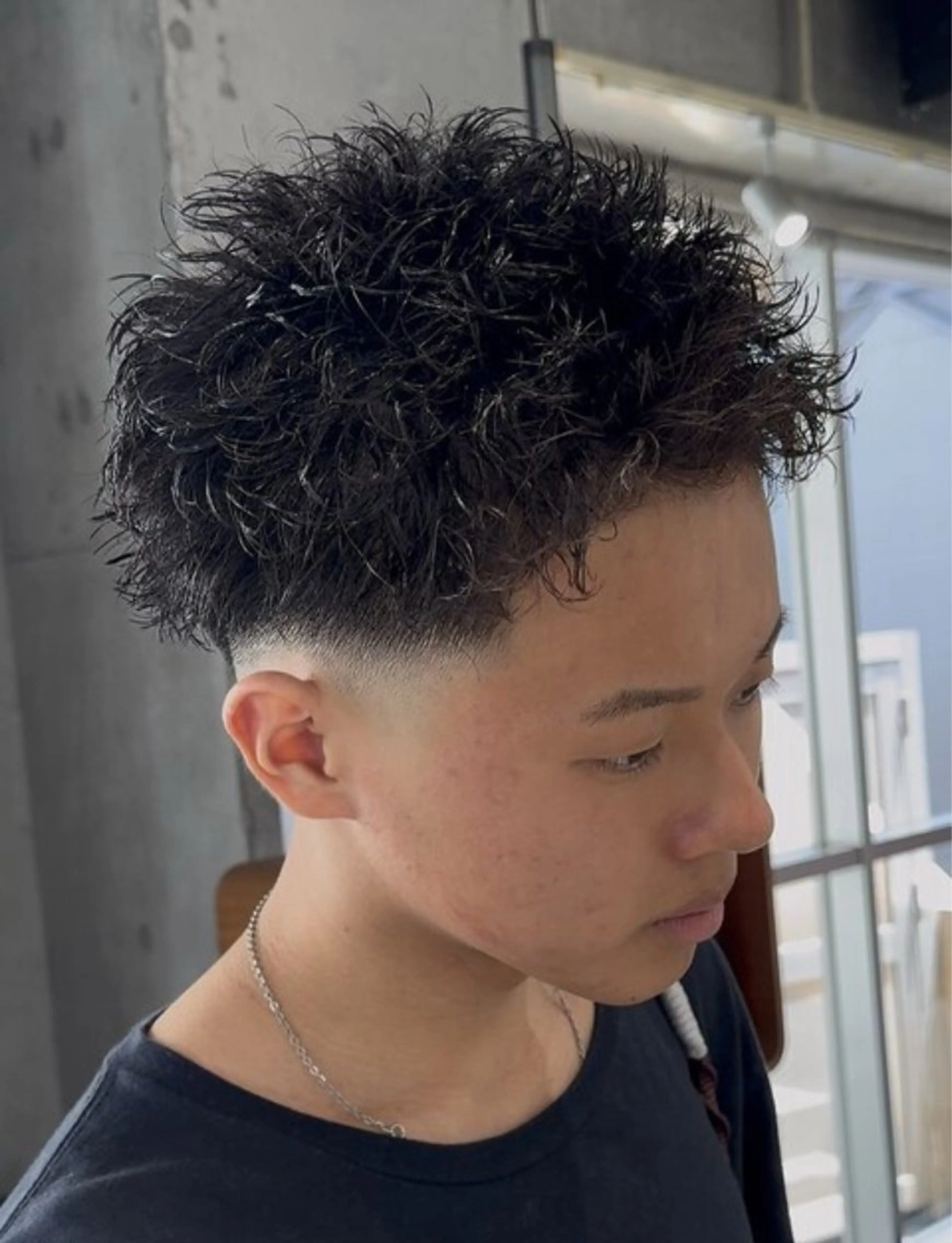 ショート パーマ メンズ パーマ 🌟中谷海里🌟 メンズパーマ/垢抜けのヘアスタイル