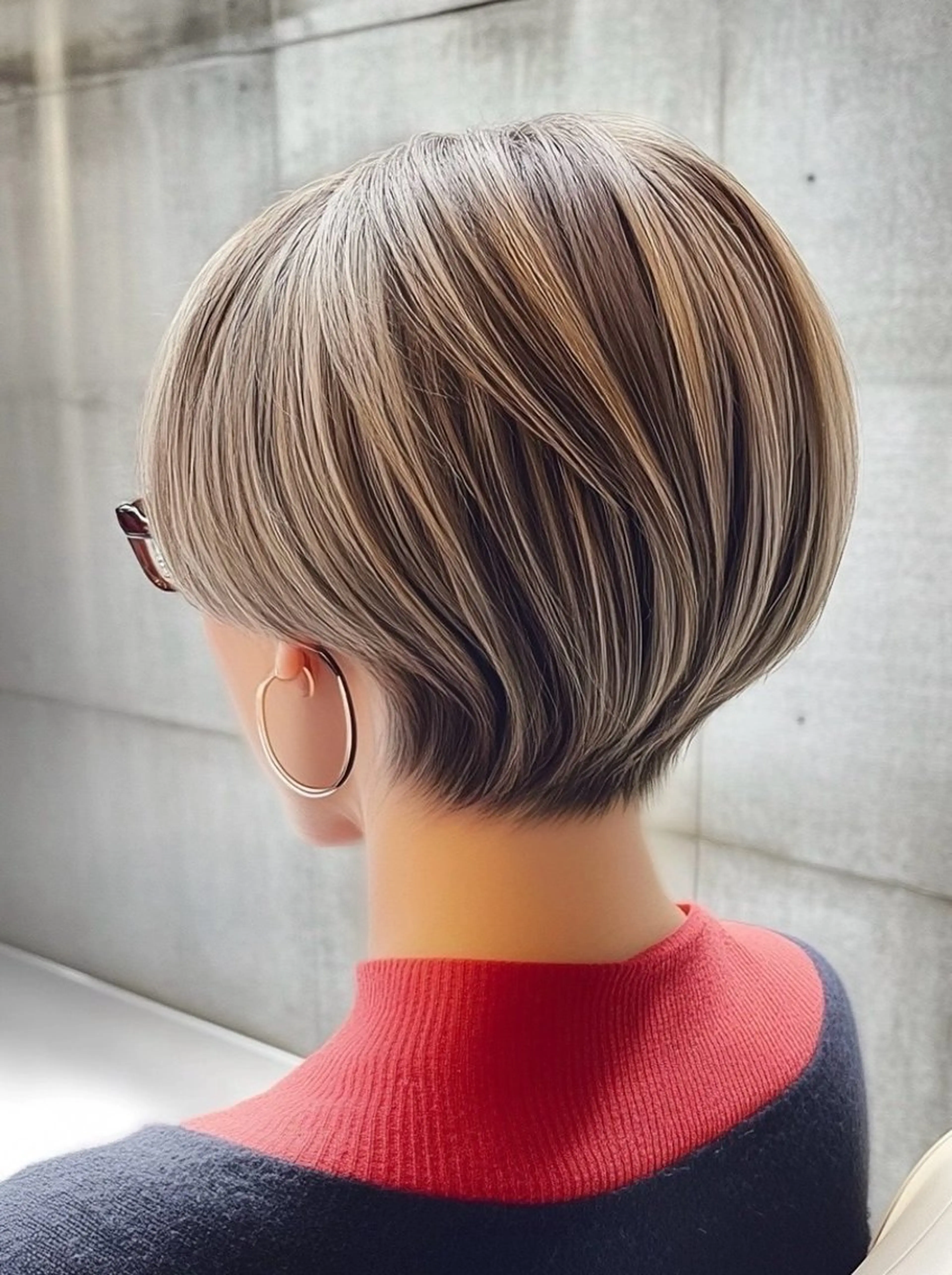 ショート カラー カット ヘアカラー トリートメント レイヤー×顔周 り×髪質改善/MIUのヘアスタイル