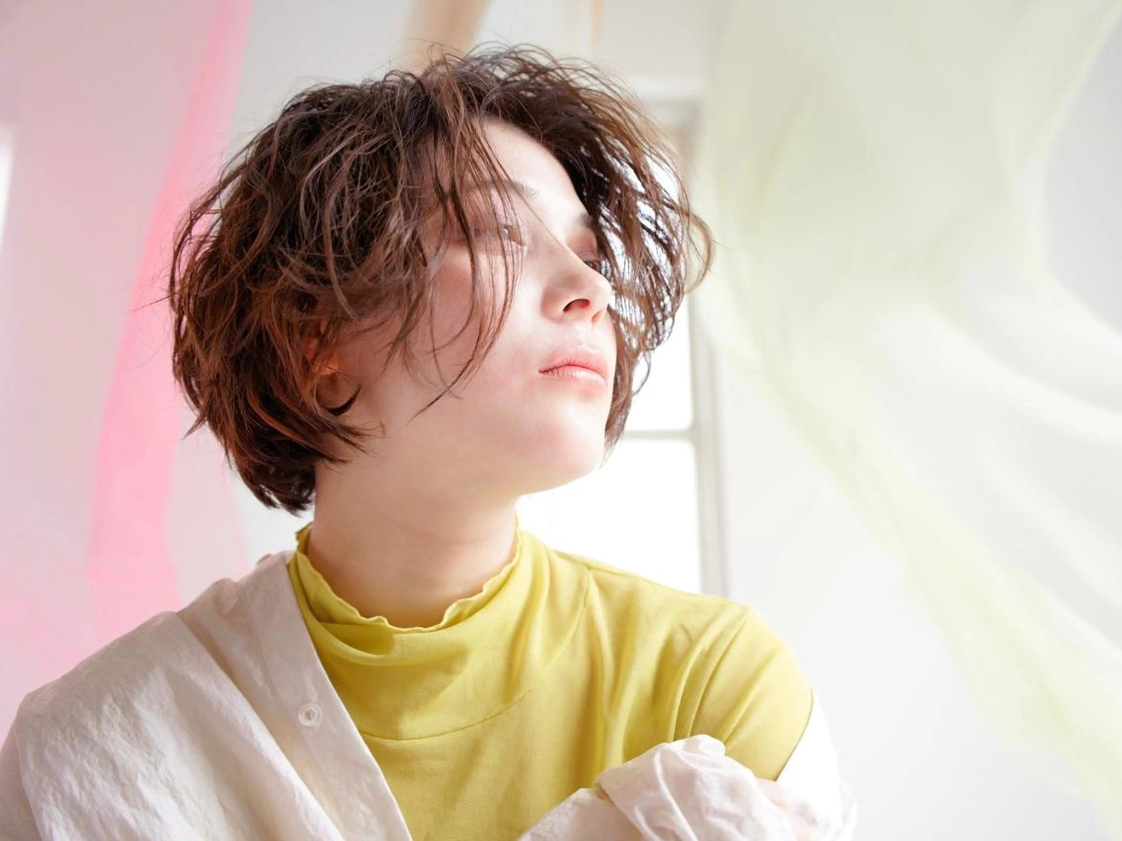 ショート カラー パーマ ヘアアレンジ アディクシーカラー ケアカラー 髪質改善 トリートメント ストレートパーマ カット ヘアカラー トリートメント ヘアケア特化型サロン newi 梅田のヘアスタイル