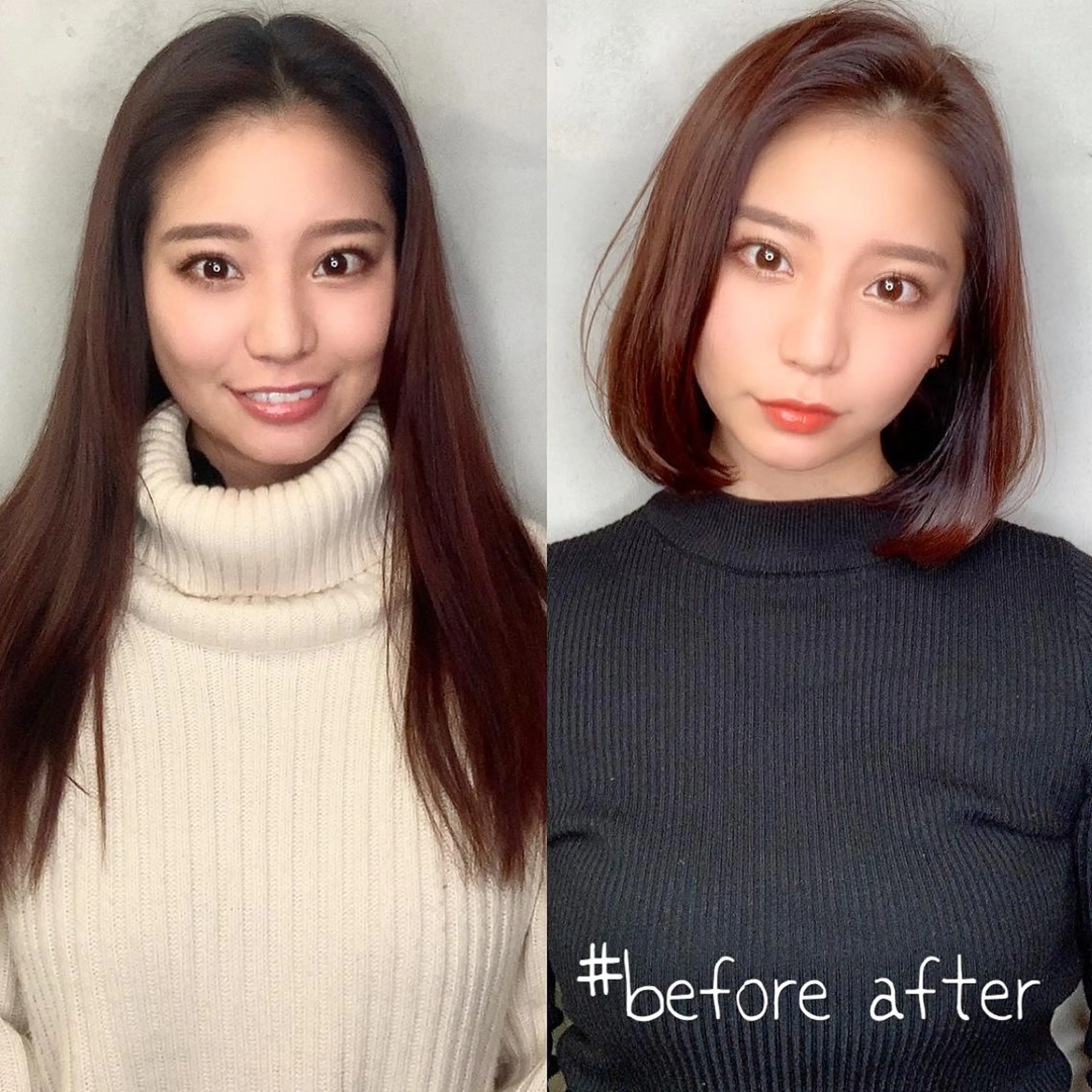 ミディアム カラー ベージュカラー グレージュ ボブ くせ毛 顔周りカット ヘアカラー 武田涼レイヤーカット 髪質改善×縮毛矯正のヘアスタイル