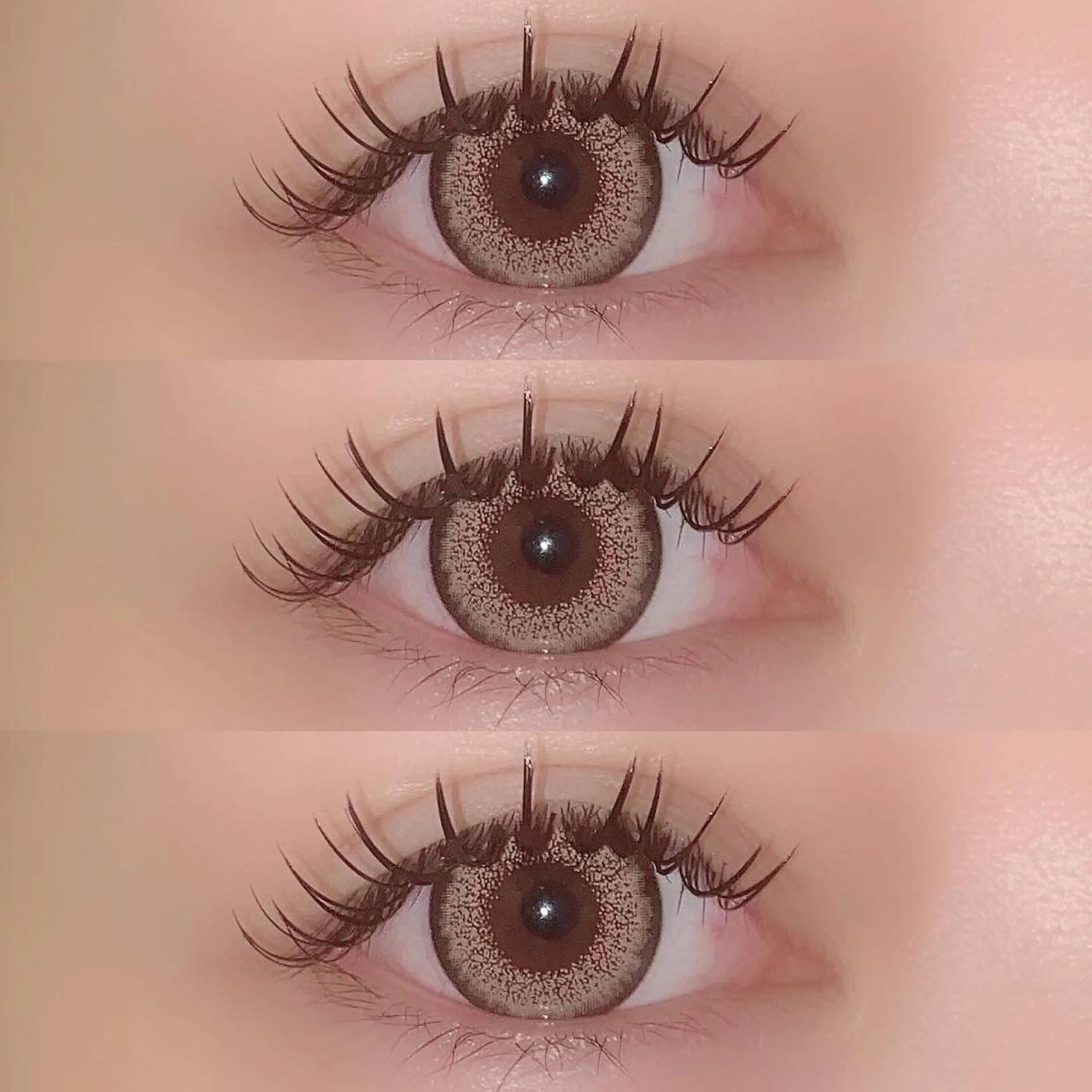 マツエク・マツパ 束感まつ毛 フラットラッシュ 韓国風マツエク パリジェンヌラッシュリフト ボリュームラッシュ 肌に馴染むハイトーン /ミルクティーカラーのヘアスタイル