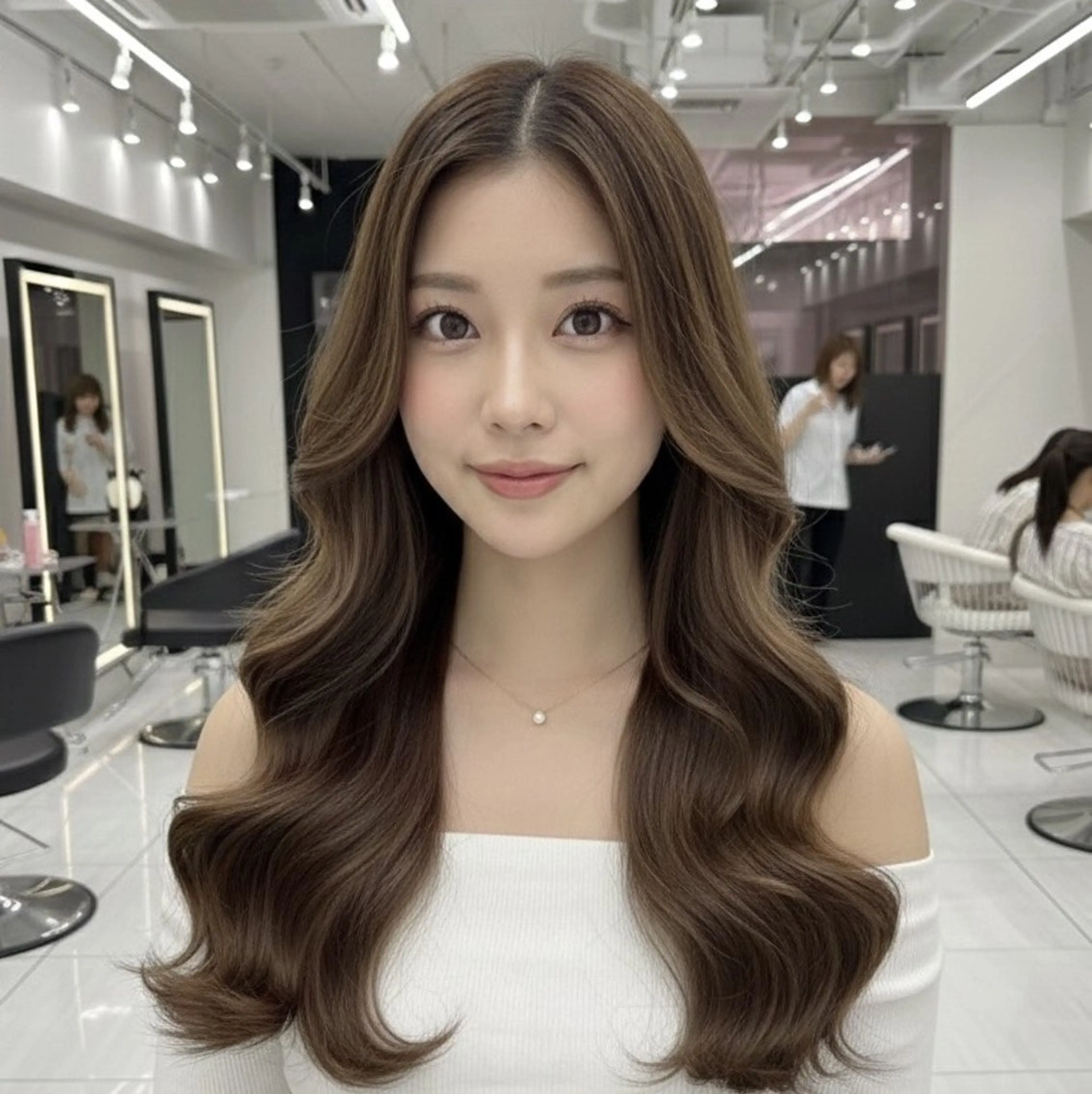 ロング カット ヘアカラー トリートメント 新宿/韓国レイヤー/ 髪質改善/ 佐藤のヘアスタイル