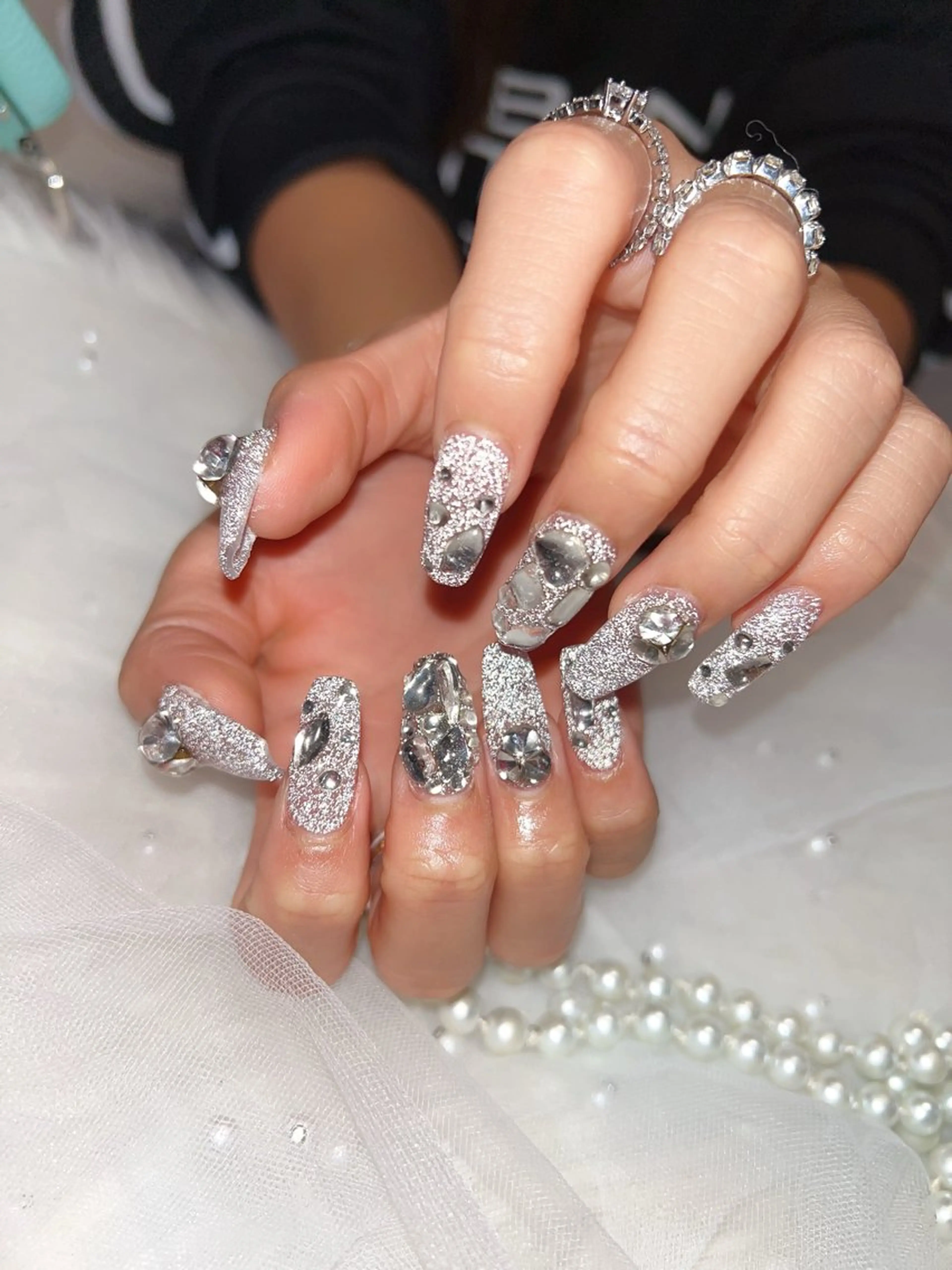 ロング ハンドネイル ハンドケア 💜MIYA nail川崎店のネイルデザイン