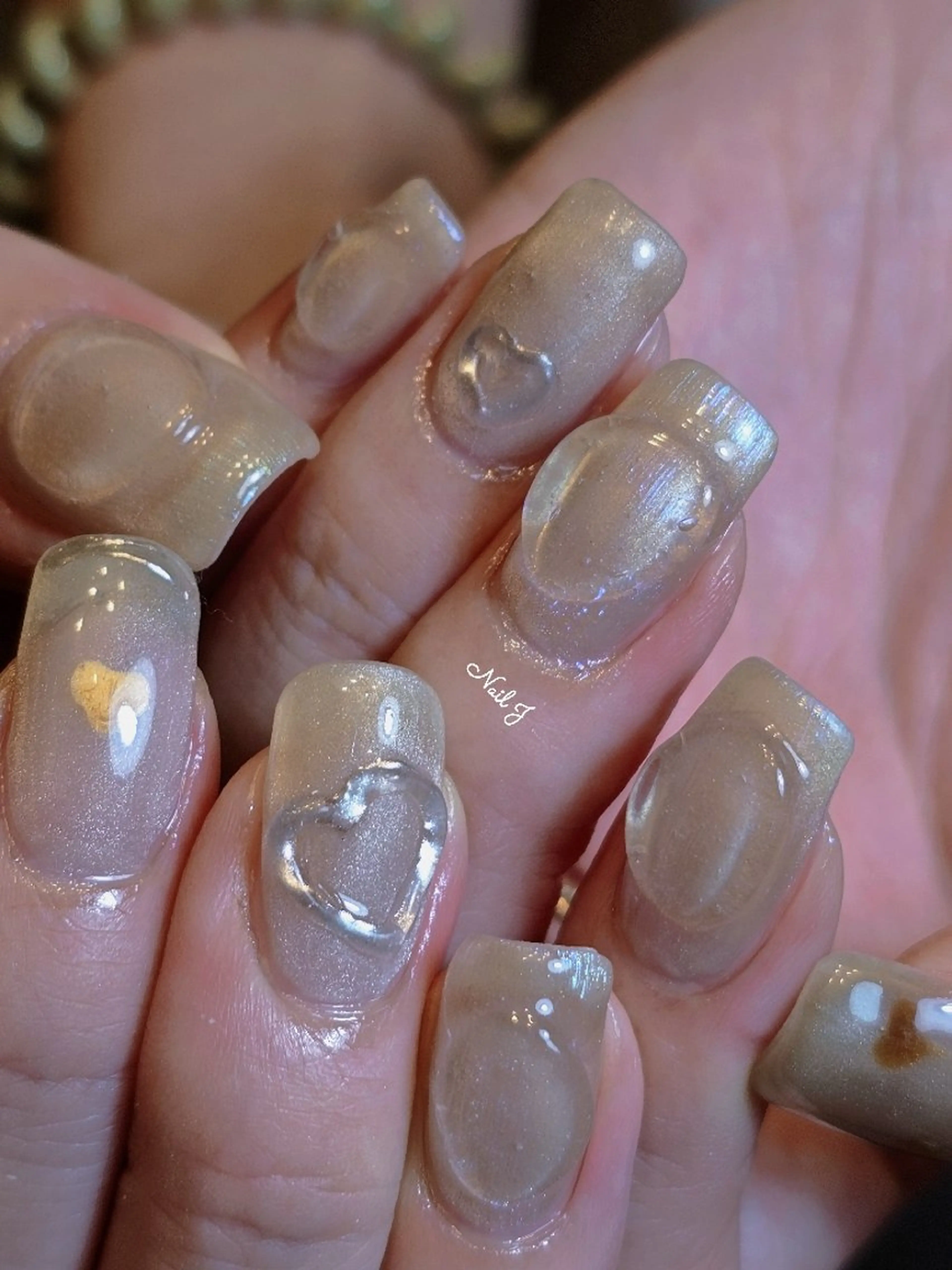 ネイル 韓国ネイル 持ち込み ニュアンスネイル ハンドネイル Nail Jのネイルデザイン