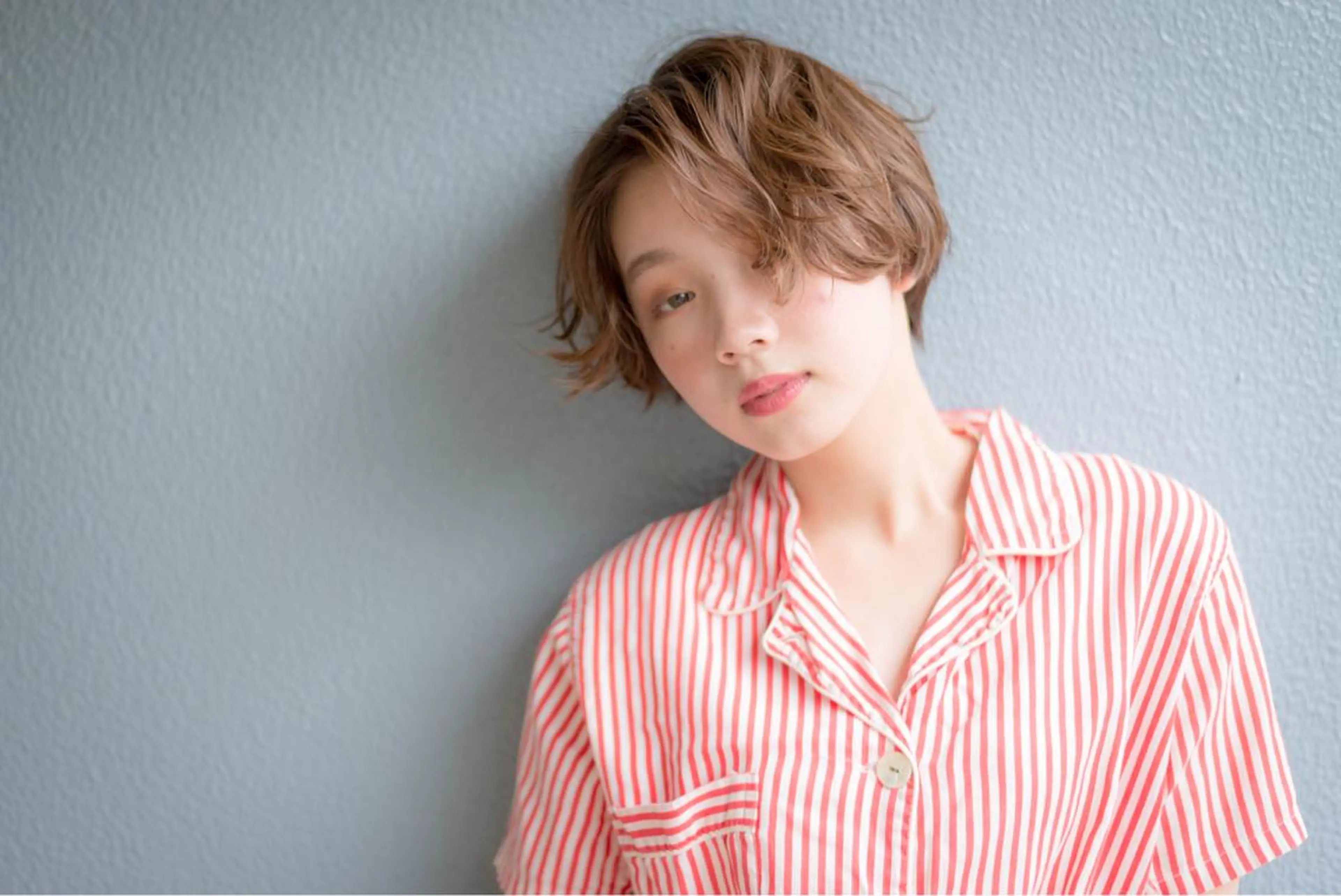 ショート カラー パーマ ボブ ショートヘア GO TODAY シェアサロン 原宿本店所属・ボブ/レイヤー/ パーマ/淀川 純のヘアスタイル