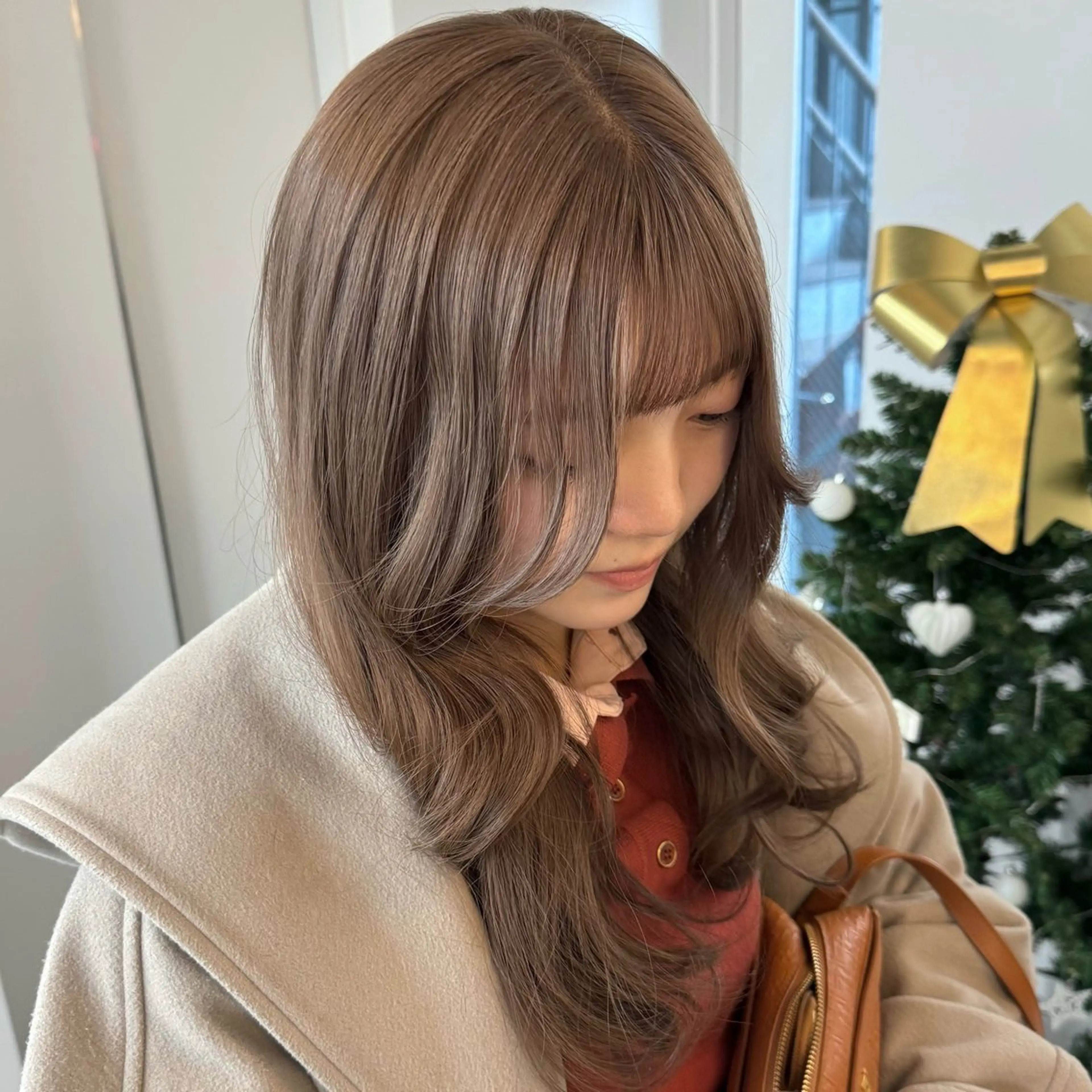 セミロング カラー ヘアカラー トリートメント エクステモデル募集 💗大阪梅田/川上のヘアスタイル