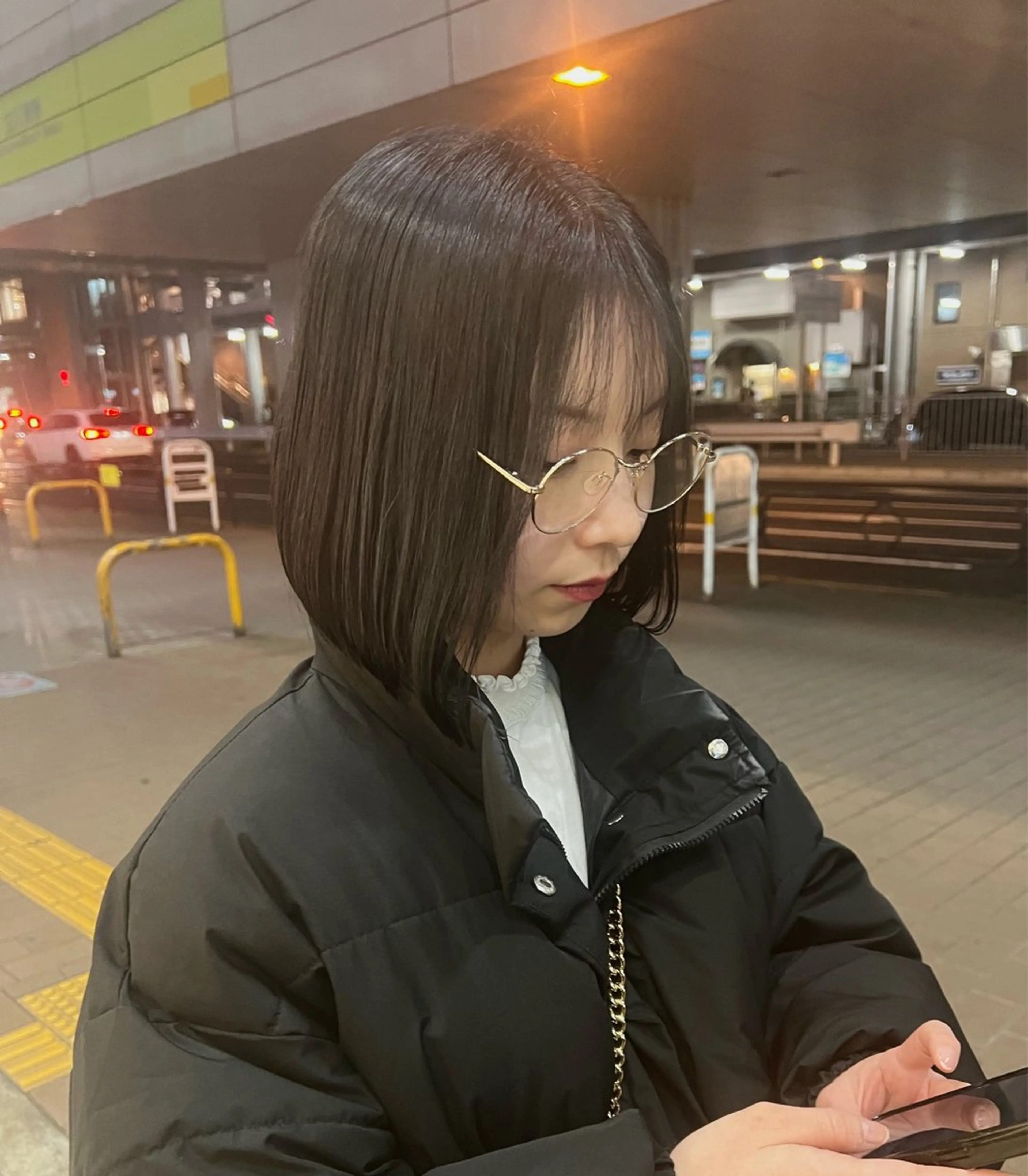 ショート ボブ カット ヘアカラー 韓国ボブ/縮毛矯正 /レイヤーカットのヘアスタイル