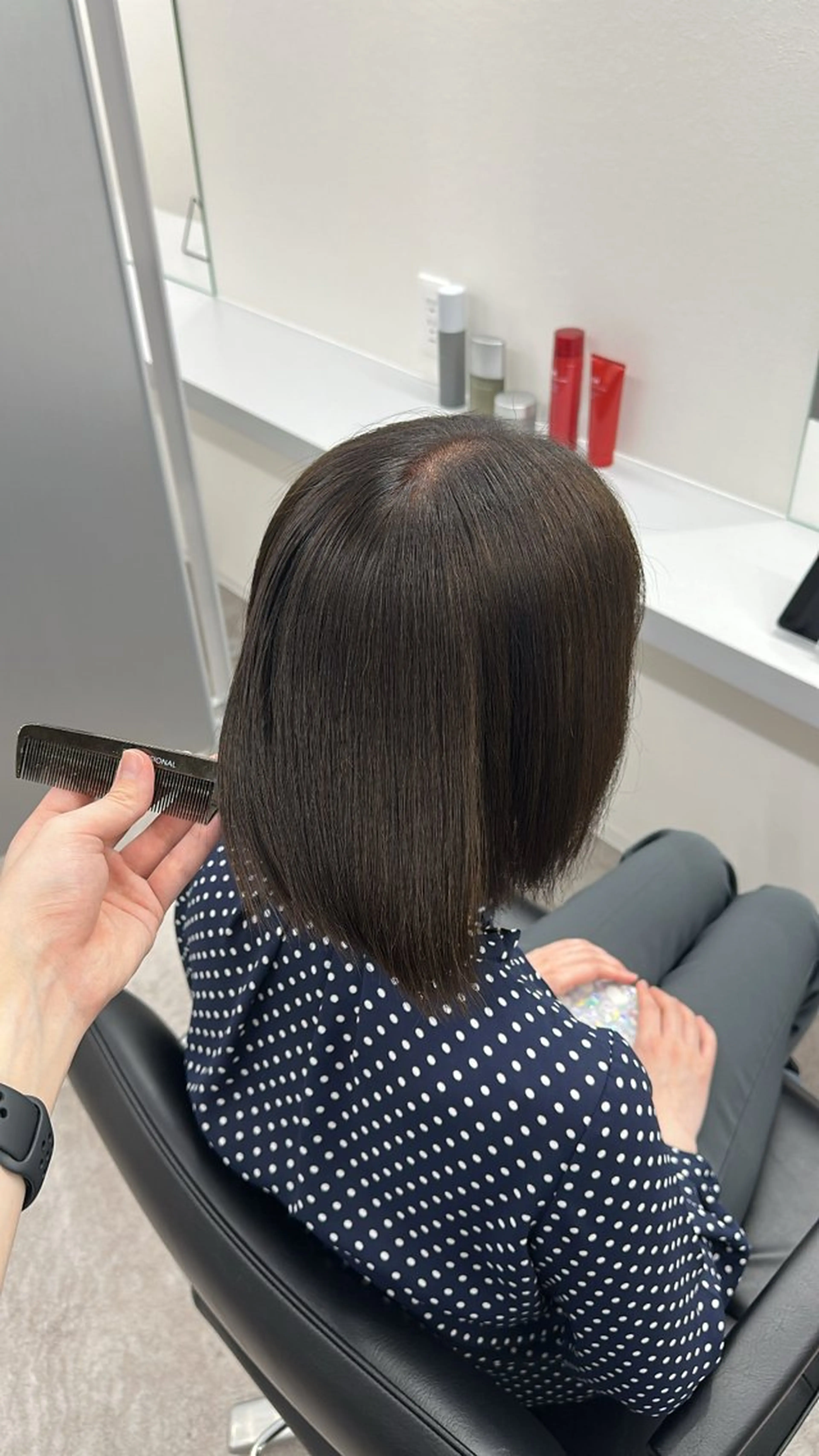 ミディアム 髪質改善 カット 縮毛矯正 hair lab toiro wisteria所属・佐藤功真/ ブリーチなしカラーのヘアスタイル