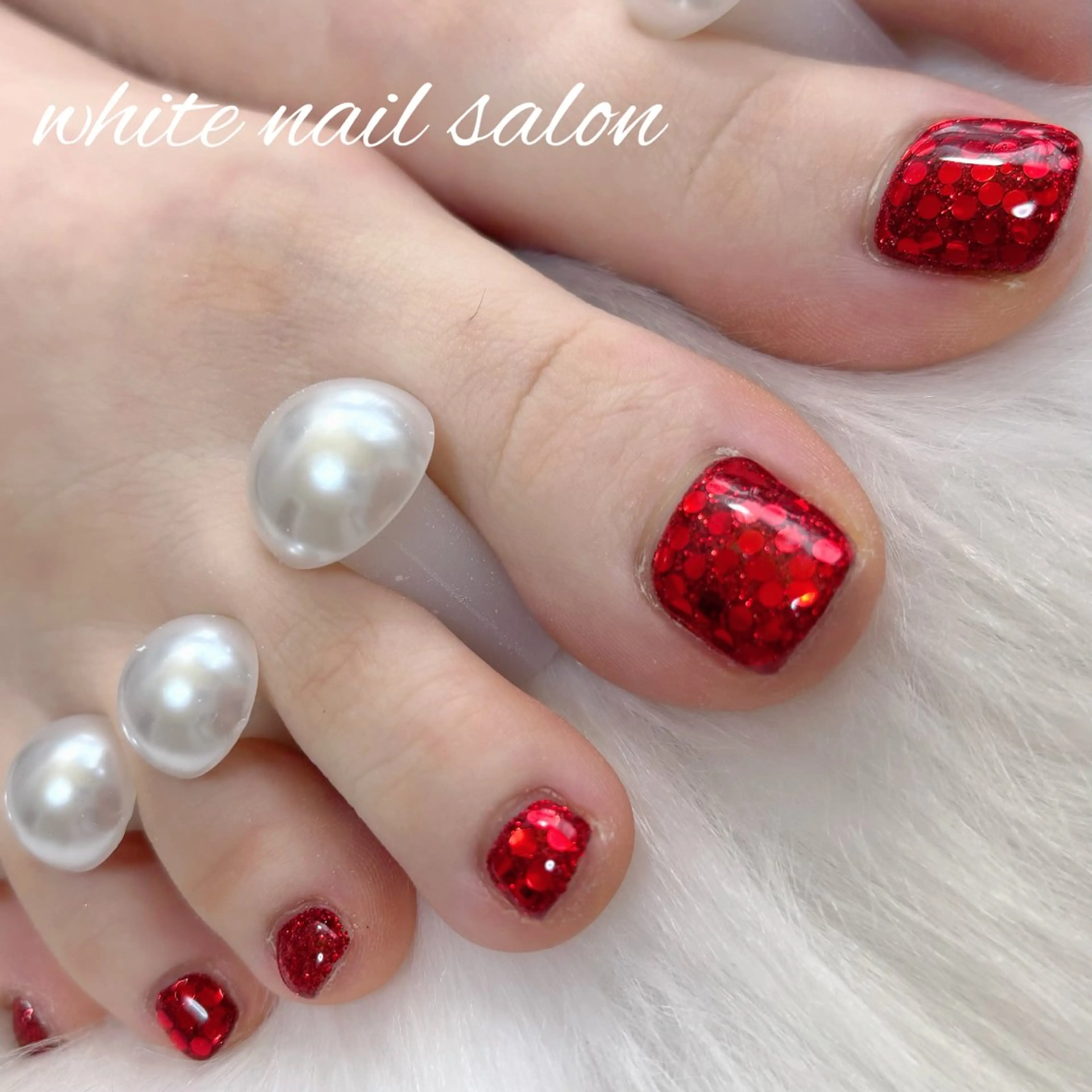 ネイル フットネイル フットネイル white nail salonのネイルデザイン