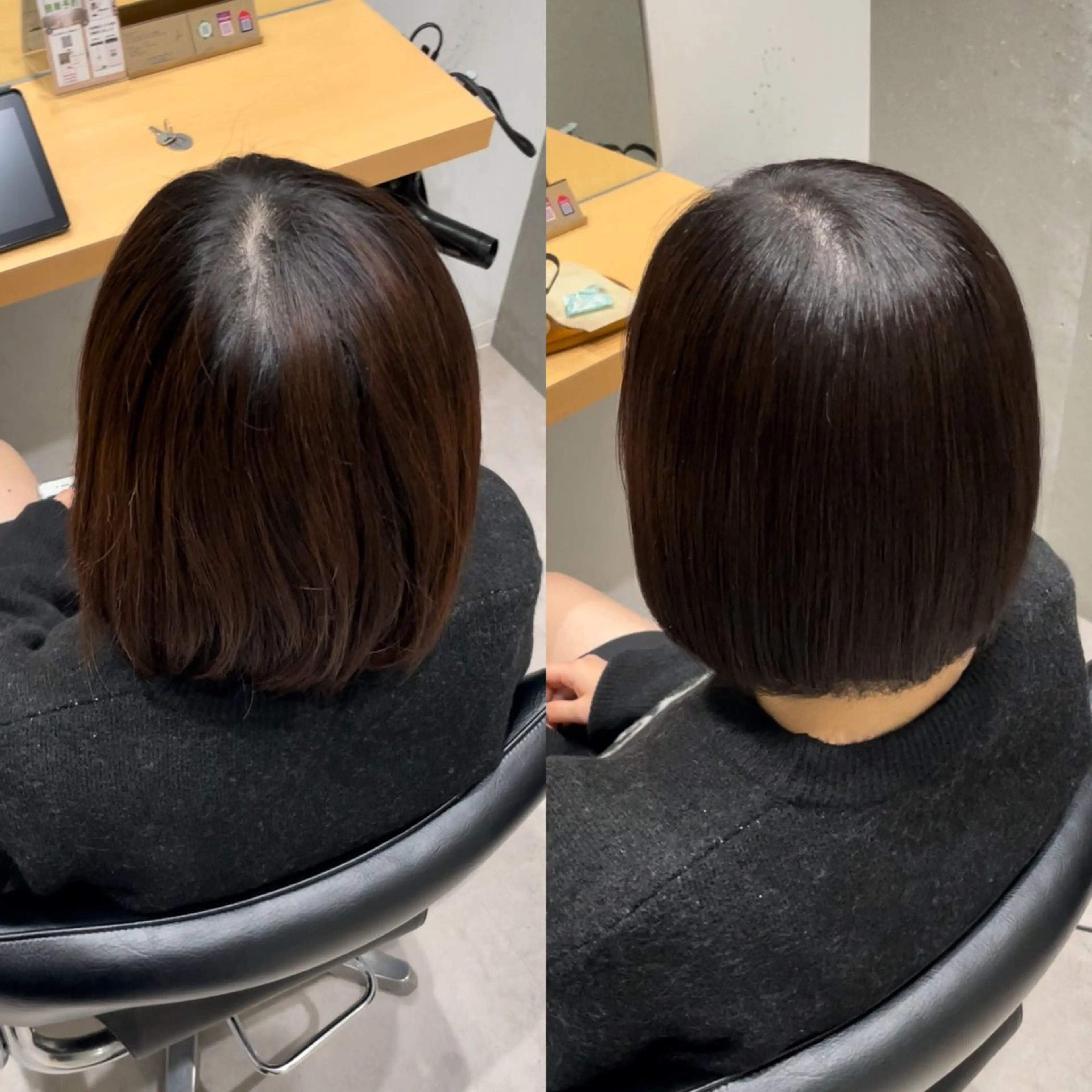 セミロング カラー アディクシーカラー 透明感カラー エドルカラー グレージュ トリートメント 髪質改善ヘアケア 艶髪特化/上田のヘアスタイル