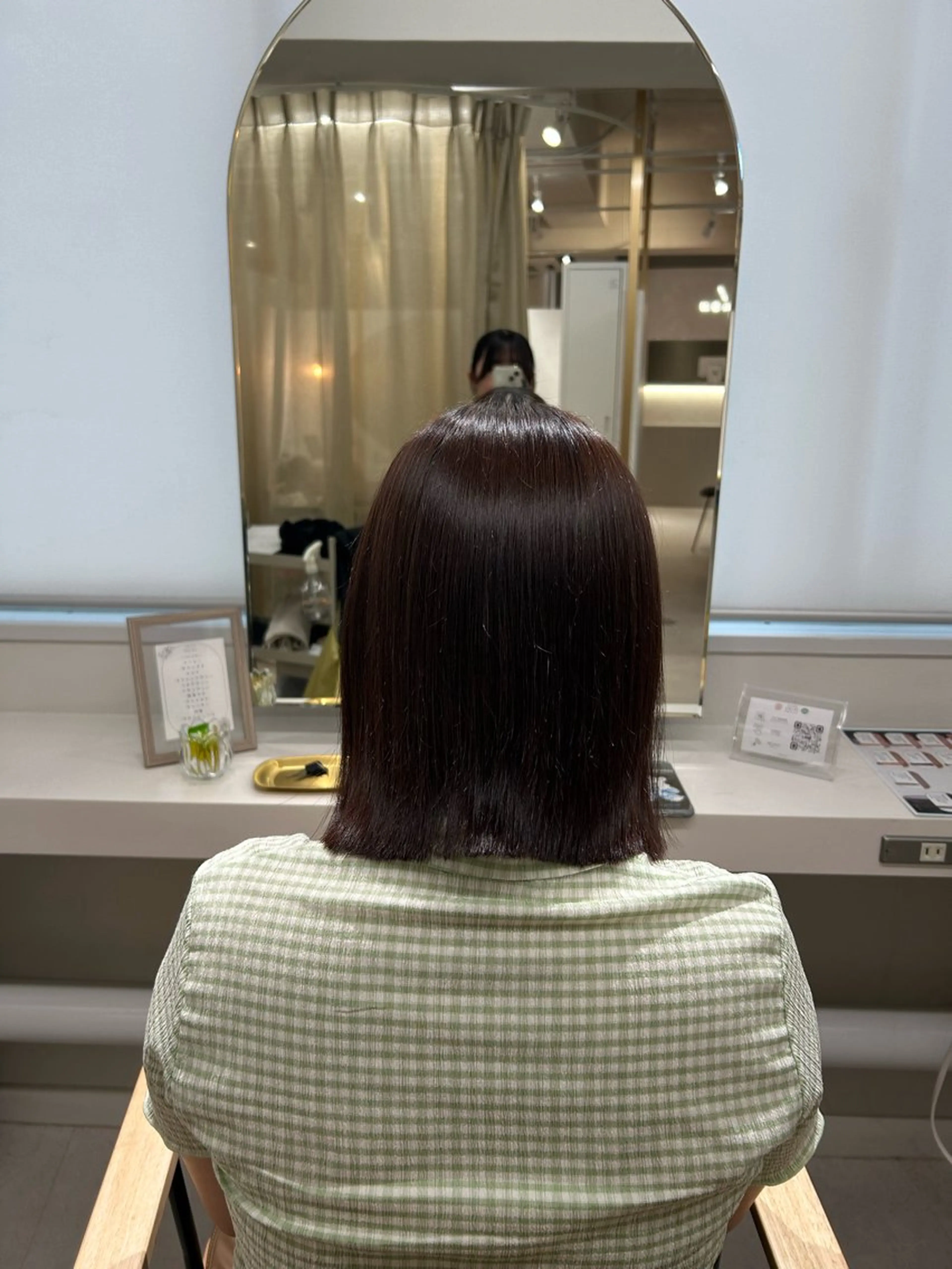 ミディアム 髪質改善 トリートメント SLASHスラッシュ 藤本来夢音のヘアスタイル