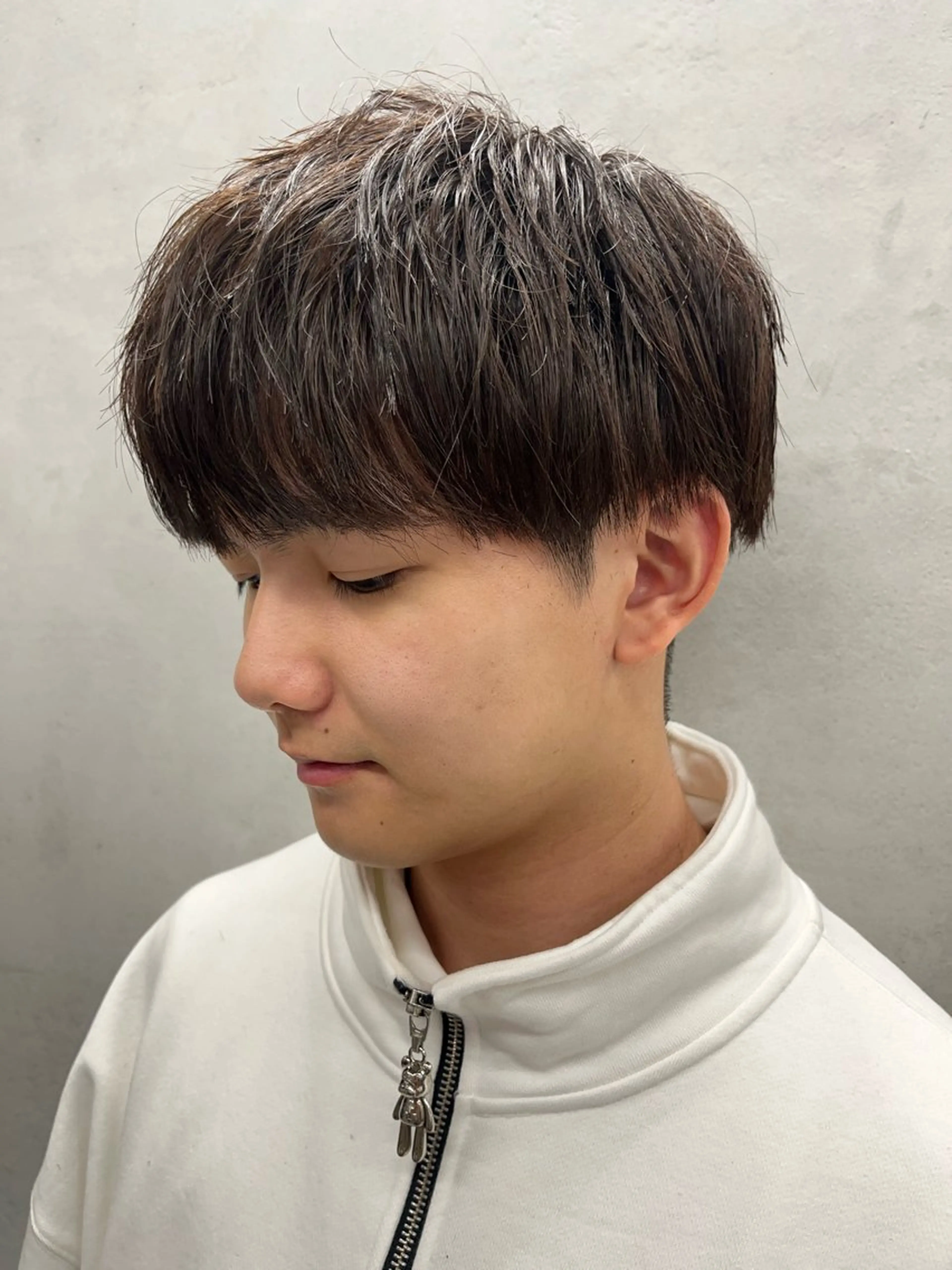 カラー パーマ メンズ マッシュ 🫧透明感カラー/ ナルハ🫧のヘアスタイル