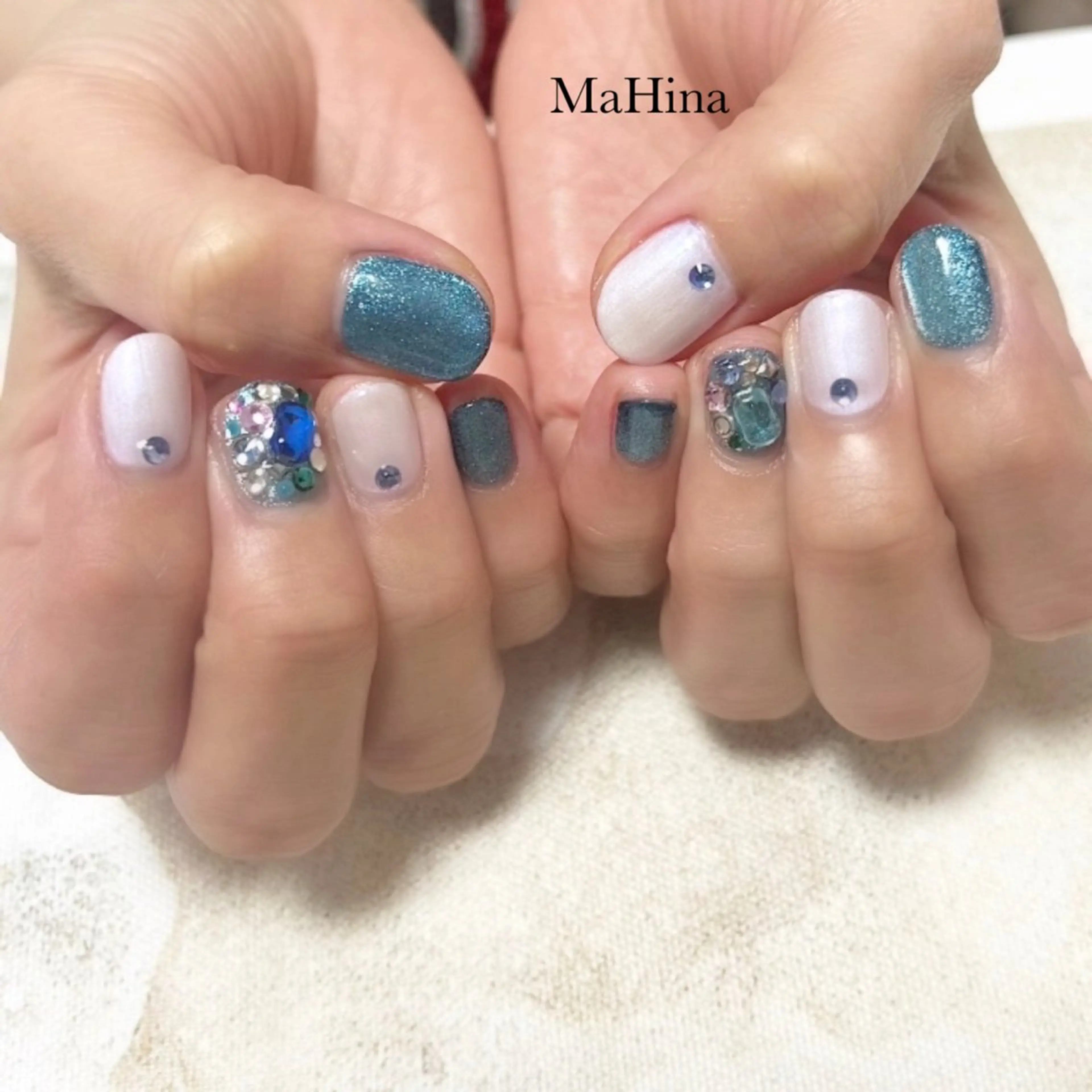 ネイル アートネイル ジェルネイル マグネットネイル 春ネイル ハンドネイル Healing Salon...MaHina(マヒナ)所属・MaHina🌙 salonのネイルデザイン