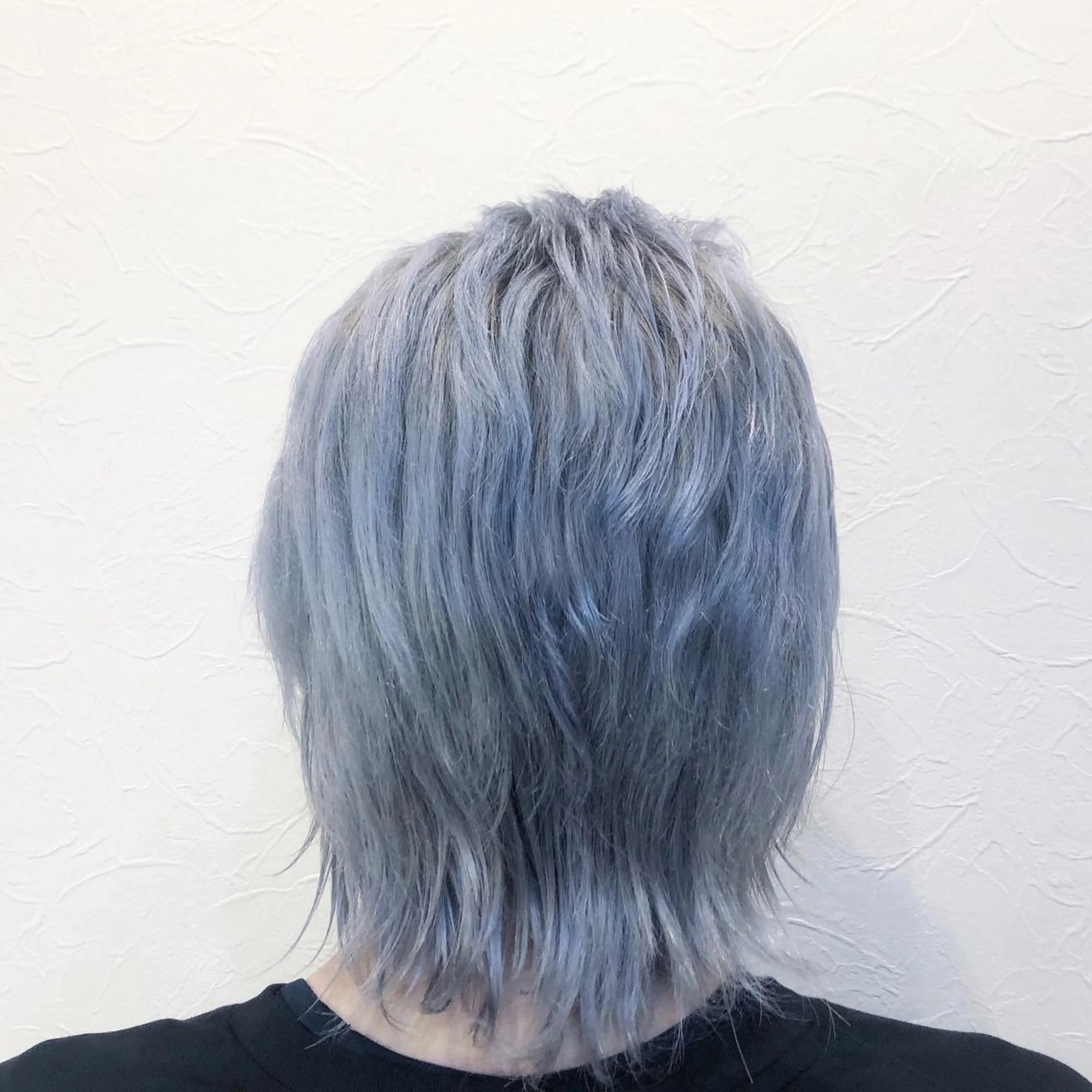 カラー メンズ ブルーカラー 夏井 沙織のヘアスタイル