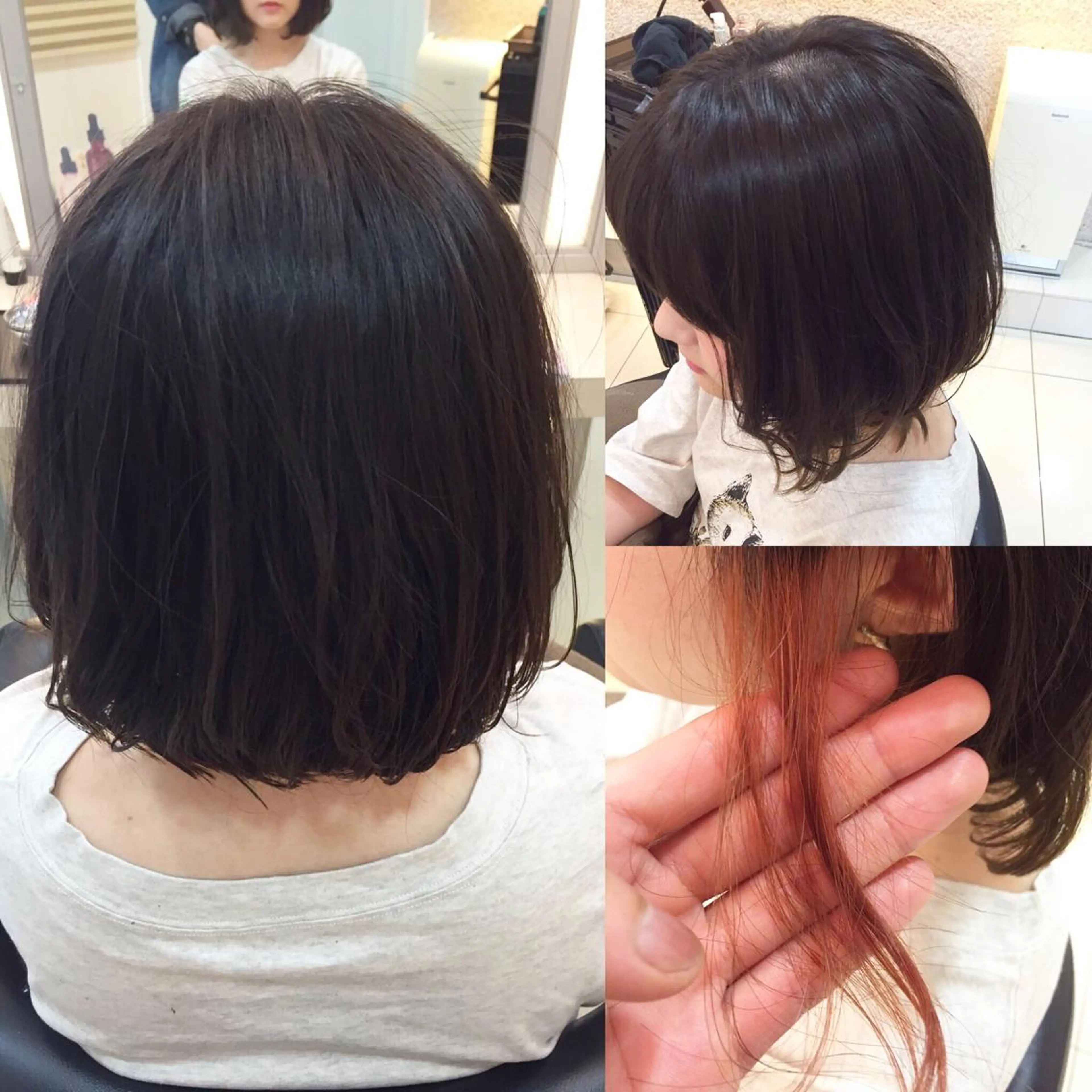 カラー ブリーチ インナーカラー レッドカラー 永井 大希のヘアスタイル