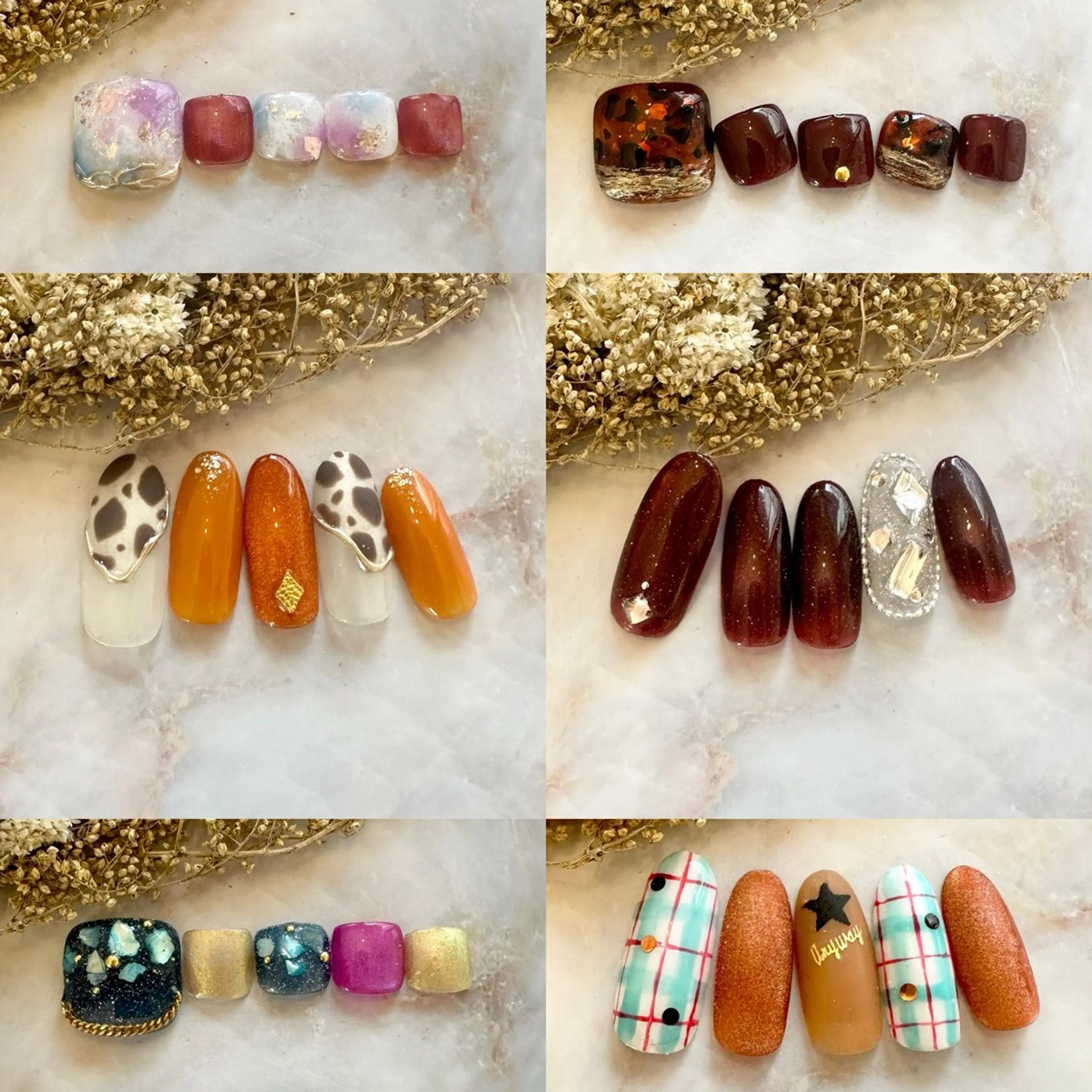 秋ネイル◎ハンド定額季節のネイル💅🉐今月だけ!¥7980→¥6900定額のネイル【◎オフ無料】の写真