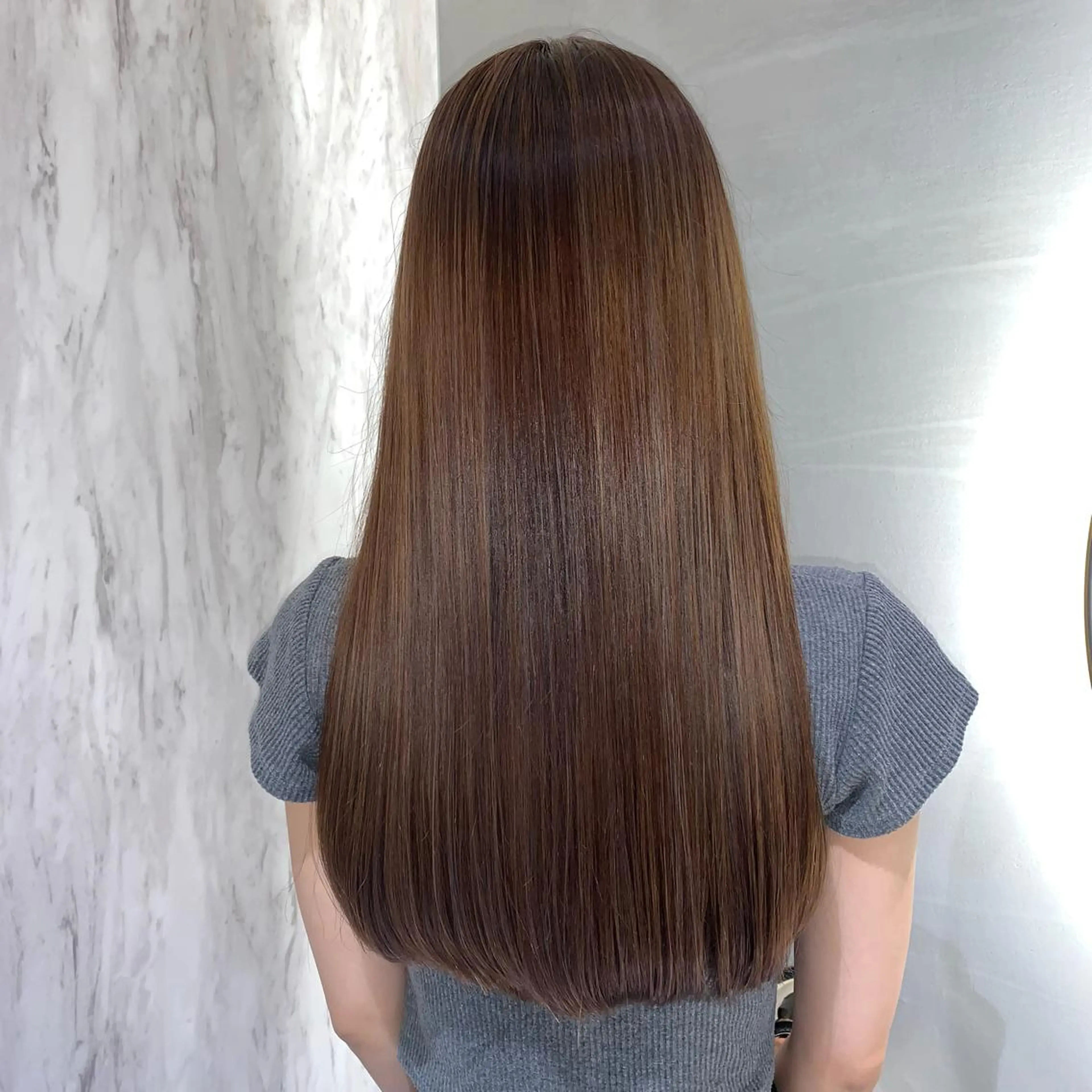 ロング ハイライト ロング “ととのう”ヘッドス パ🌿本多麻亜優のヘアスタイル