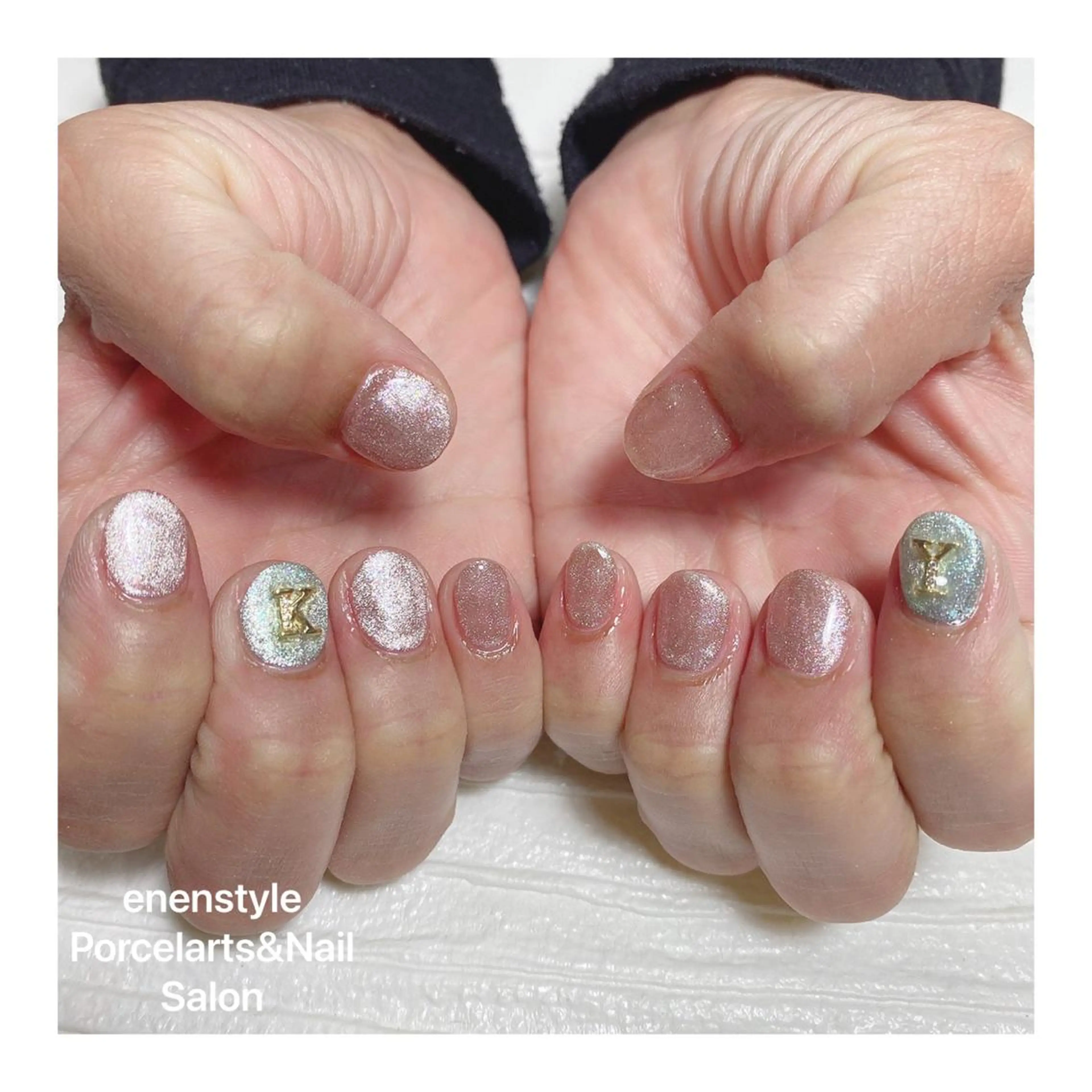 ミディアム ネイル ハンドネイル 👑enen style👑のネイルデザイン