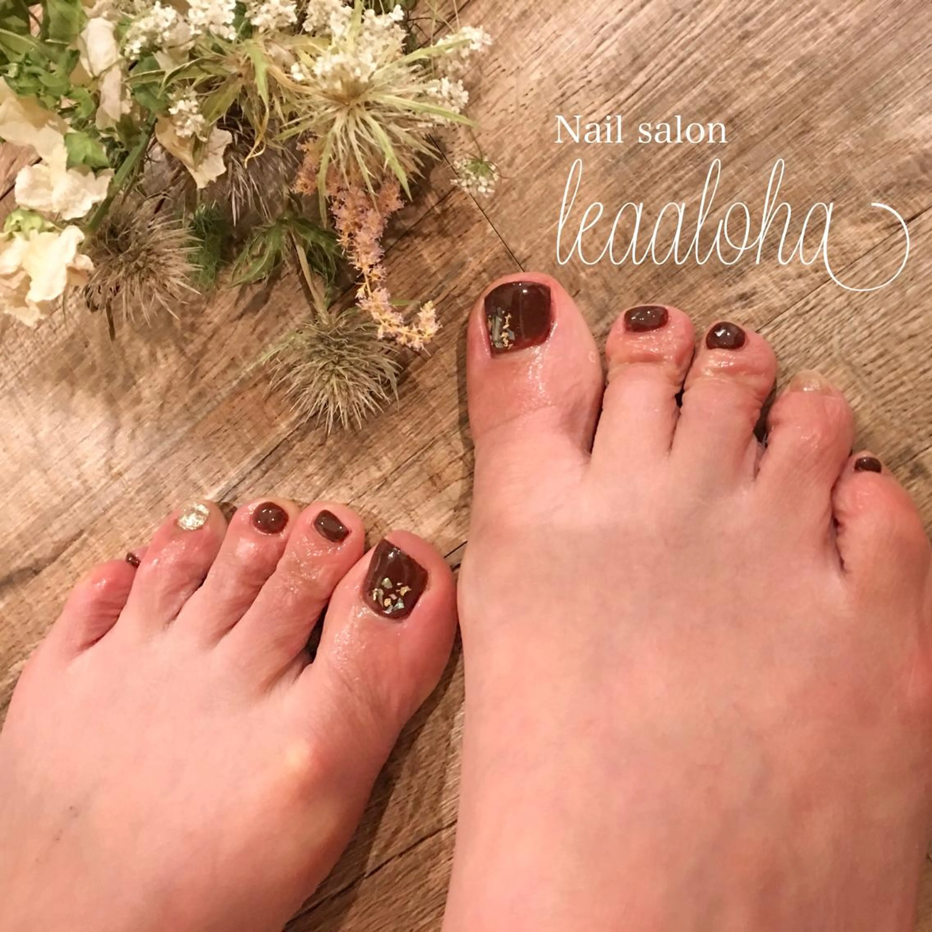 ネイル フットネイル leaaloha　byBROWN HAIR所属・レアアロハ宇都宮 /ネイル.メンズ脱毛のネイルデザイン