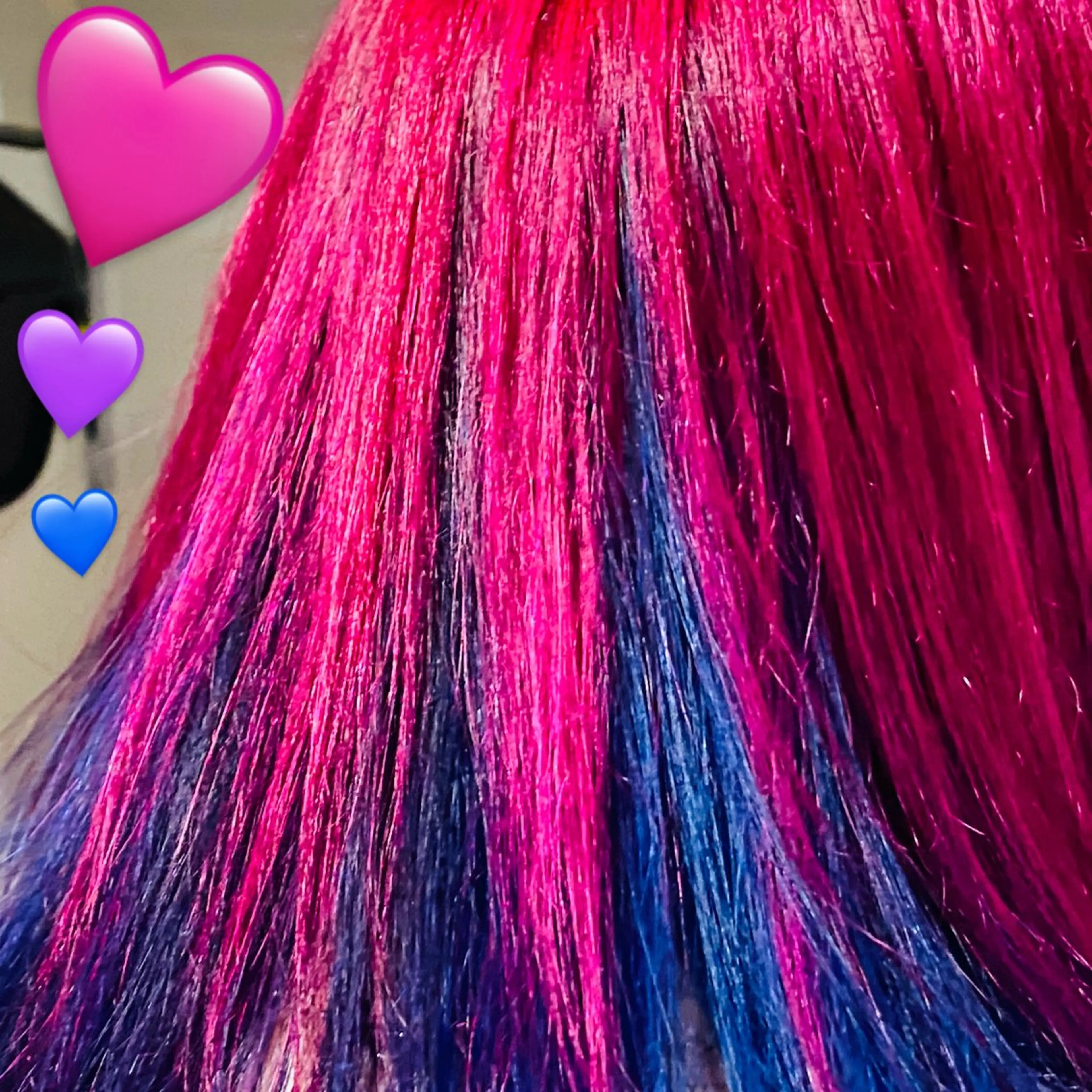 ミディアム カラー ヘアカラー トリートメント Re:berta所属・エリア唯一🌈ᵕ̈* 派手髪モリヤ🌺のヘアスタイル