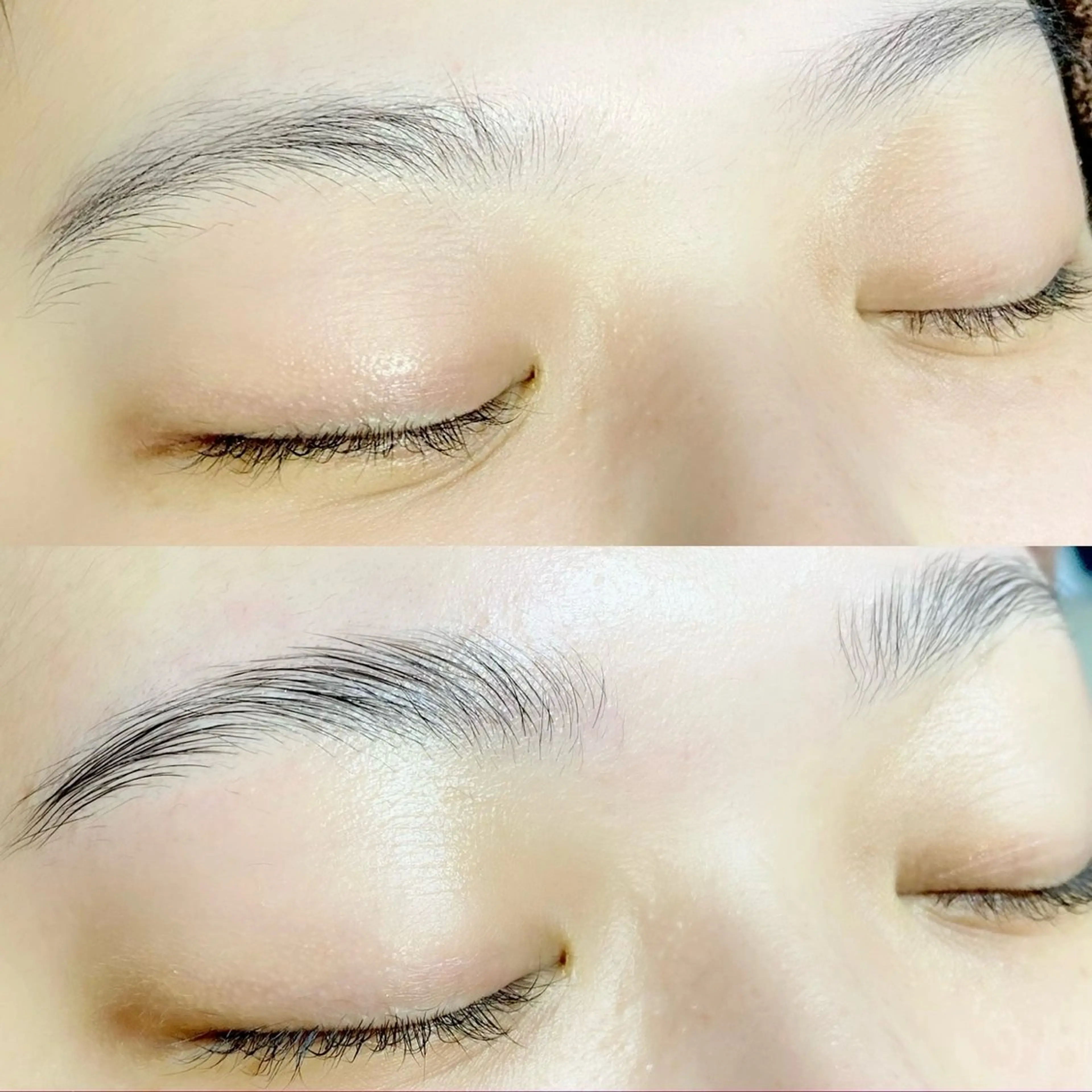 すっぴんで美しい眉に💖ハリウッドブロウリフトの写真