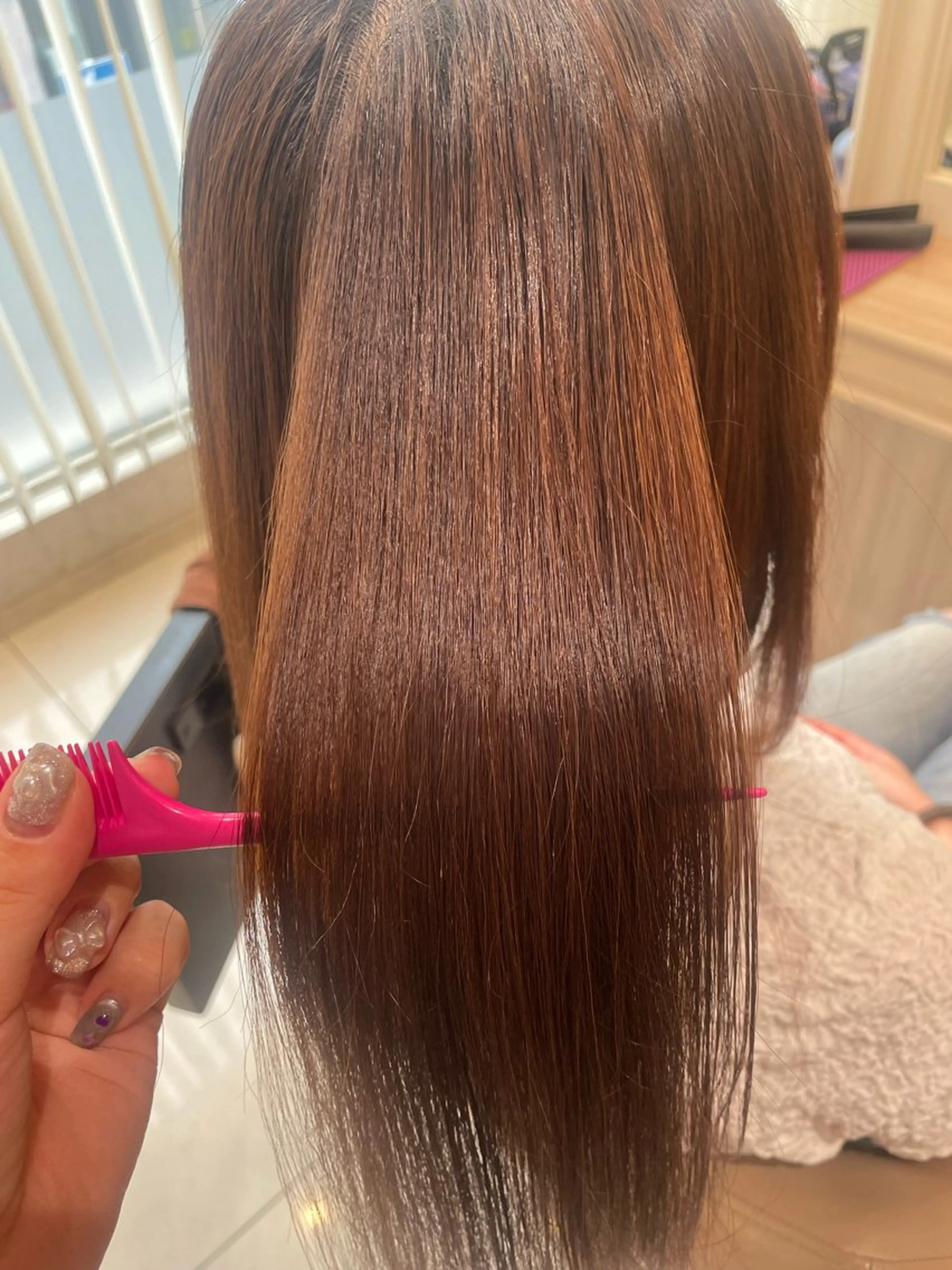 セミロング カラー パーマ カット ヘアカラー 縮毛矯正 韓国ヘアメイク🎀/ 縮毛矯正✨山本媛香のヘアスタイル