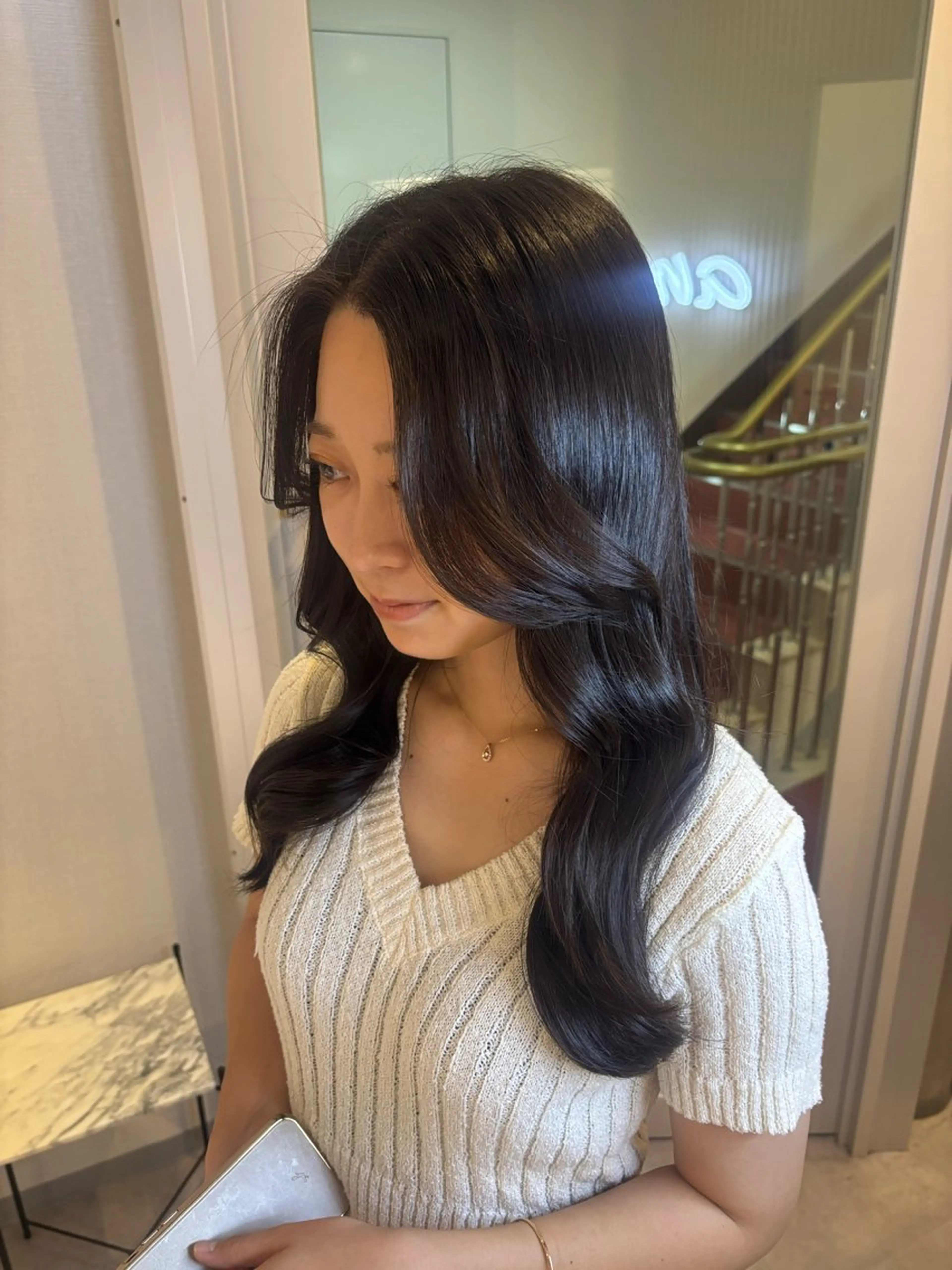 ロング カラー ブラウンカラー チョコレートブラウン ナチュラルブラウン ヘアカラー misuzu/名古屋 /酸性ストレートのヘアスタイル