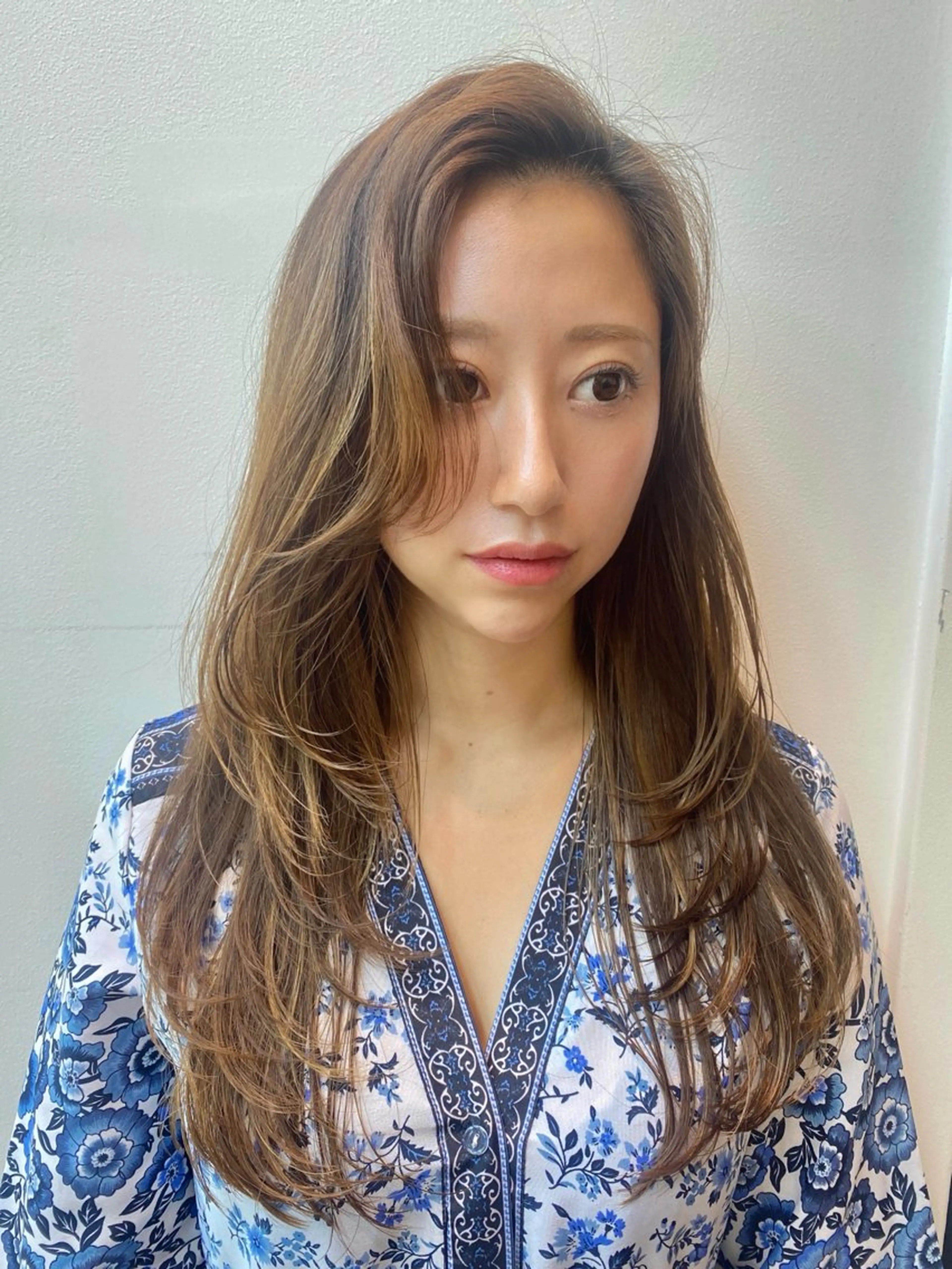 ロング カラー ベージュカラー ハイライトカラー ハイライト 銀座/髪質改善/韓国 カラー🍓原田侑依のヘアスタイル