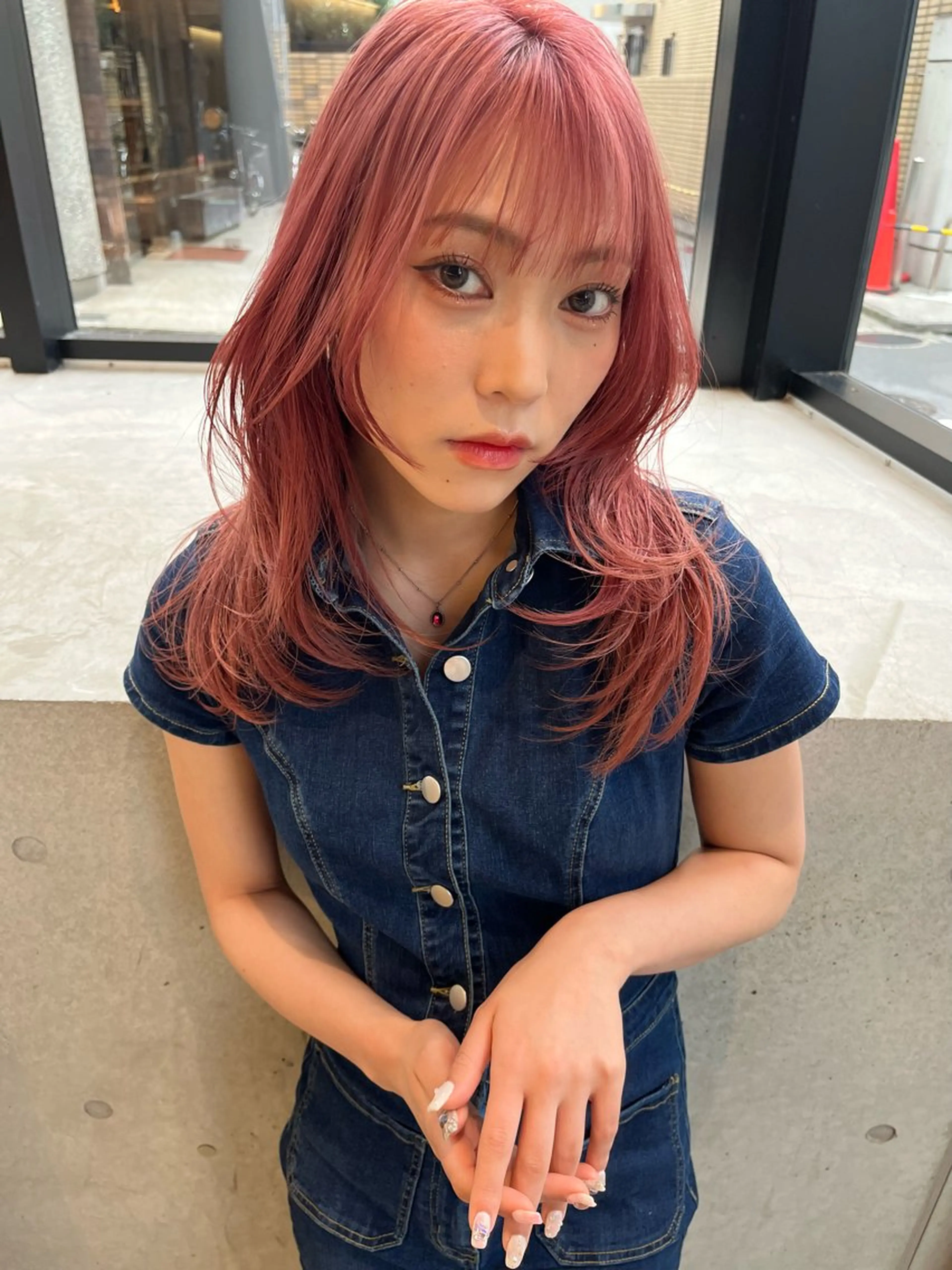 セミロング カラー yuuna/ ハッシュカット🎀のヘアスタイル